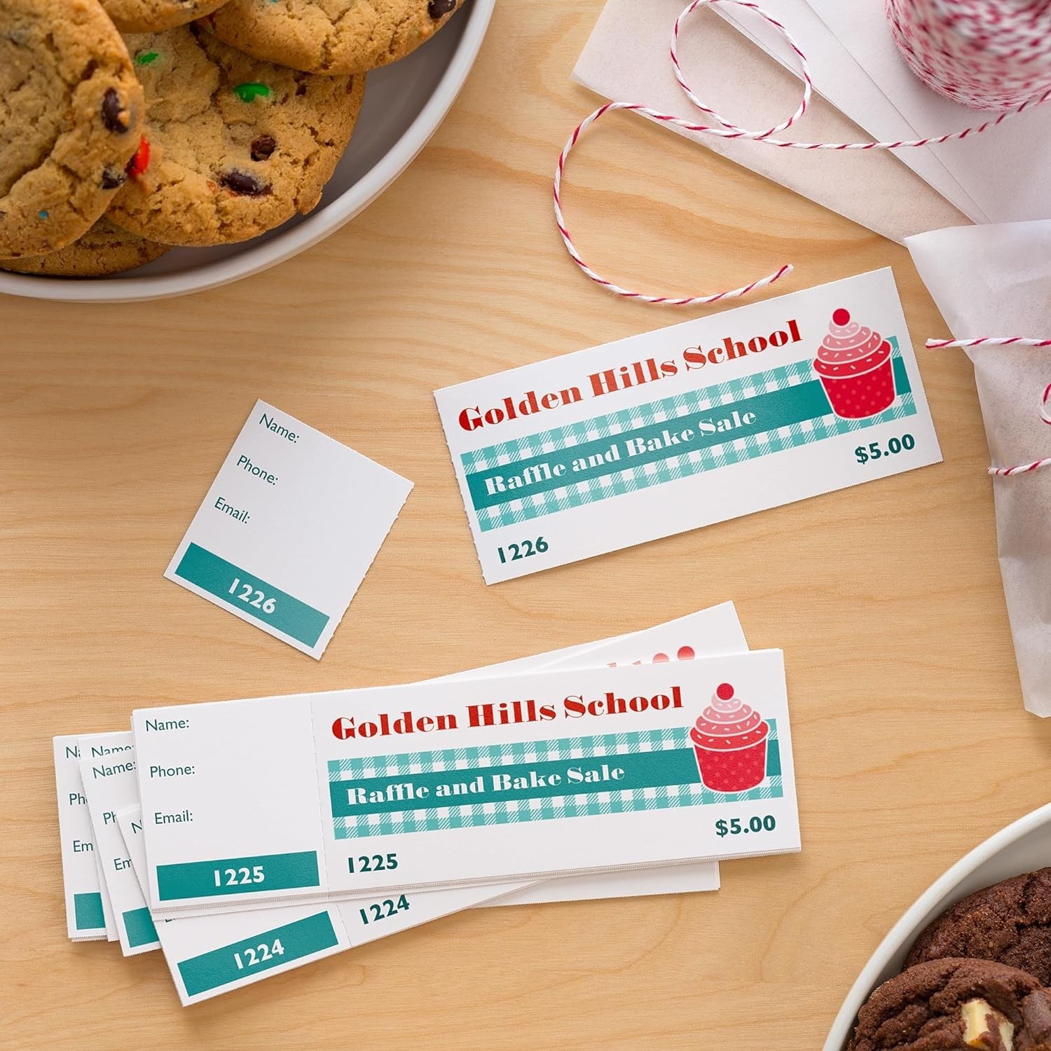 AVERY Printable Tickets w/Tear-Away Stubs White 10-up 50-sheets 500/PK