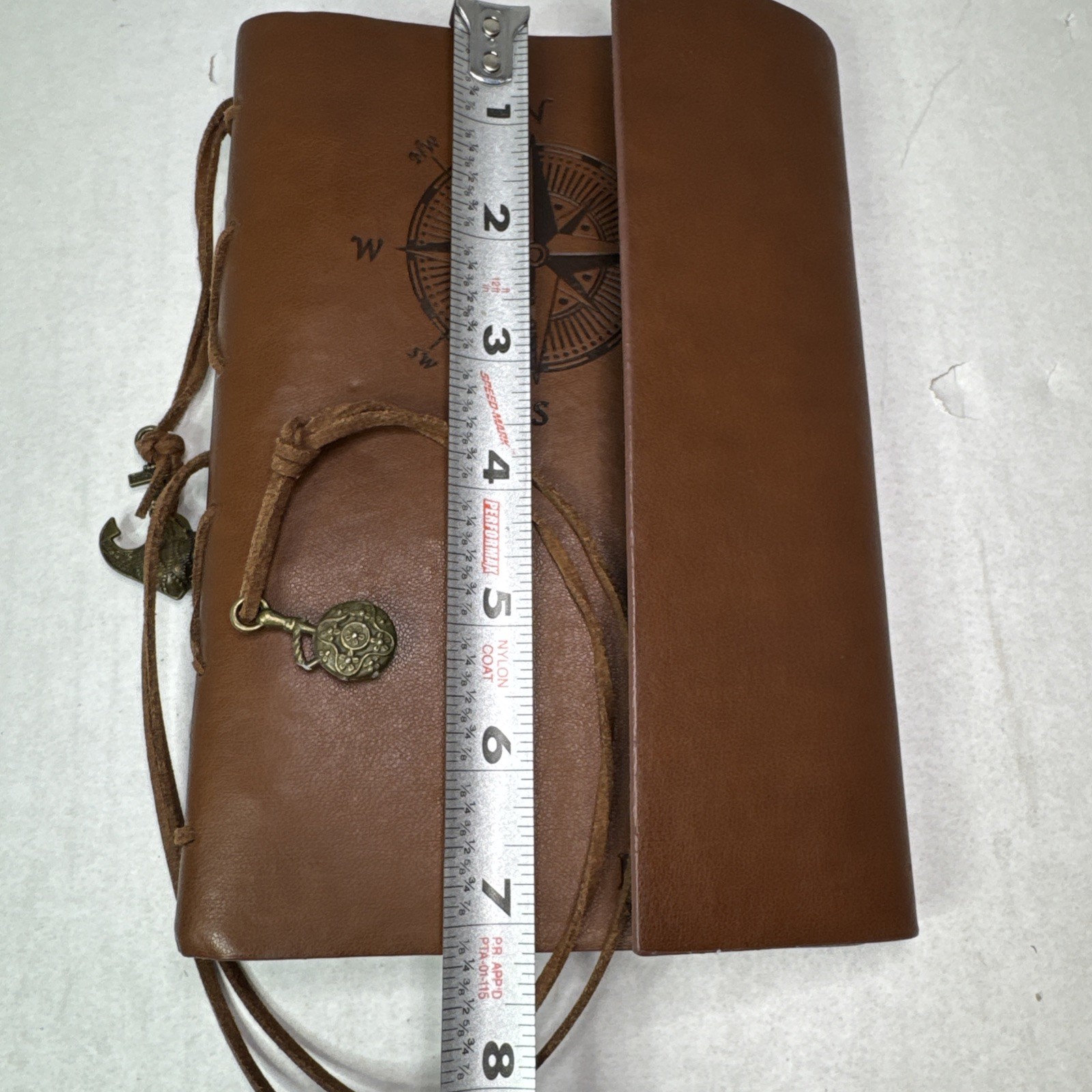 Maleden Nautical PU Leather Journal Refillable 6 ring Compact Binder Craft Paper
