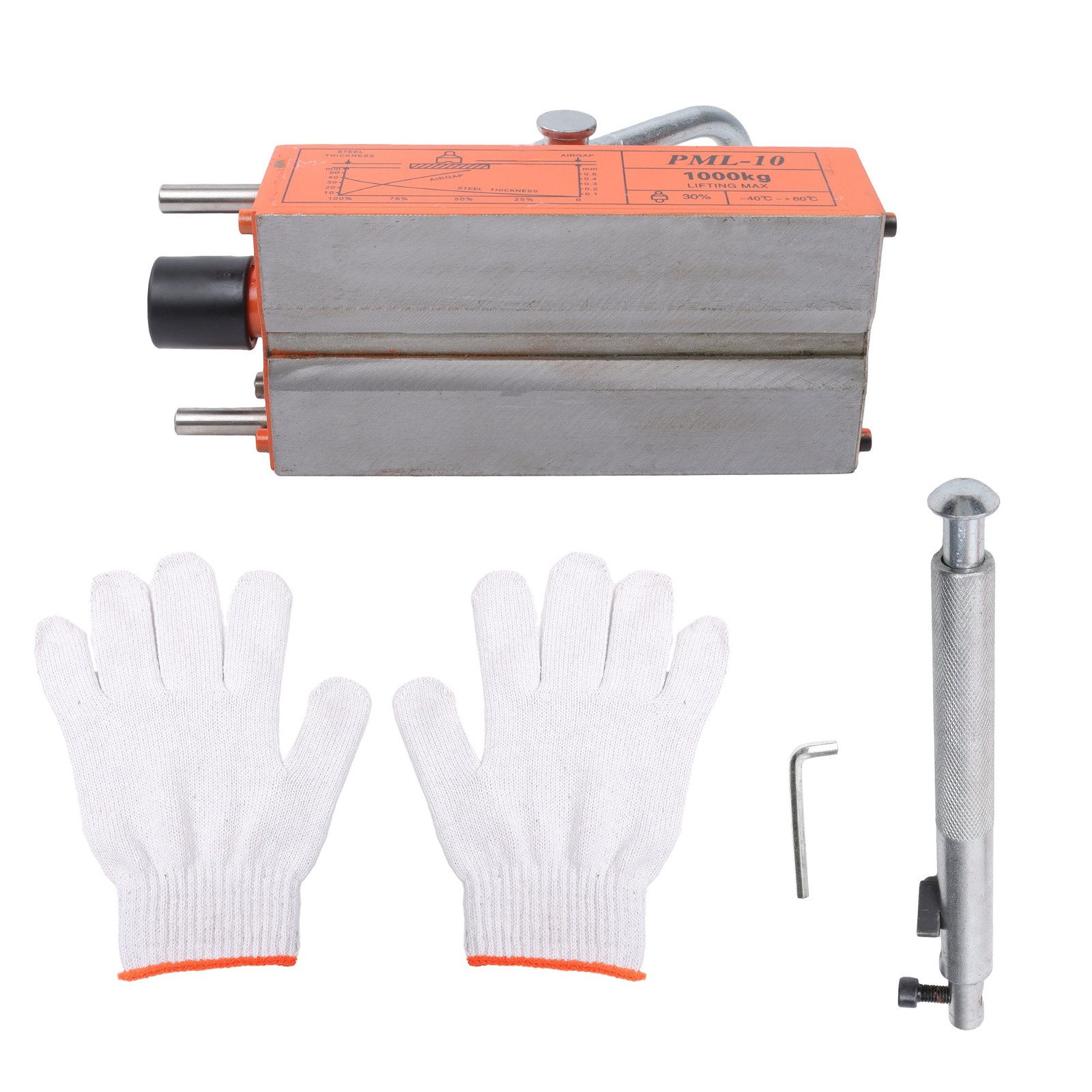 2200Lbs/1000kg Neodymium Hoist Magnetic Lifter Lifting Magnet 2 Safety Factor