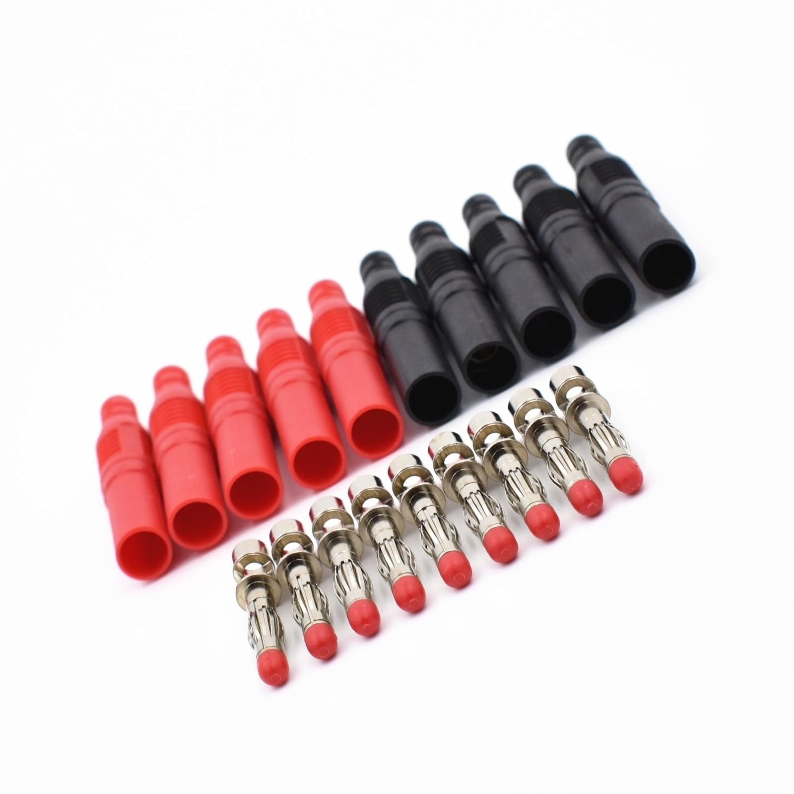 10Pcs Insulated 4mm Banana Plug Connectors for Multimeter Test Leads