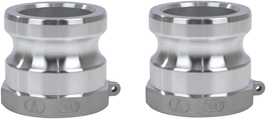 2 pcs Aluminum cam lock fittings 2″ Part A cam groove hose fitting camlock fi…