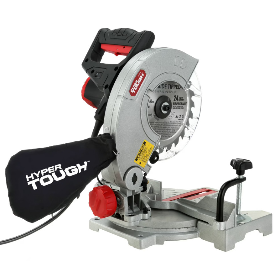 Hyper Tough 9 Amp 7-1/4 inch Corded Compound Miter Saw with Laser Guide, New