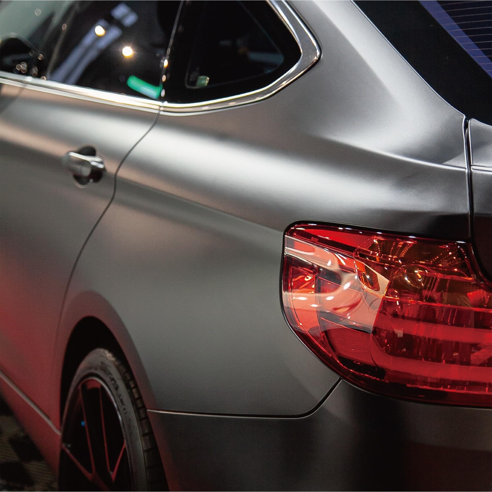 VViViD+ Matte Metallic Black Premium Vinyl Wrap (1ft x 5ft) 1ft x 5ft