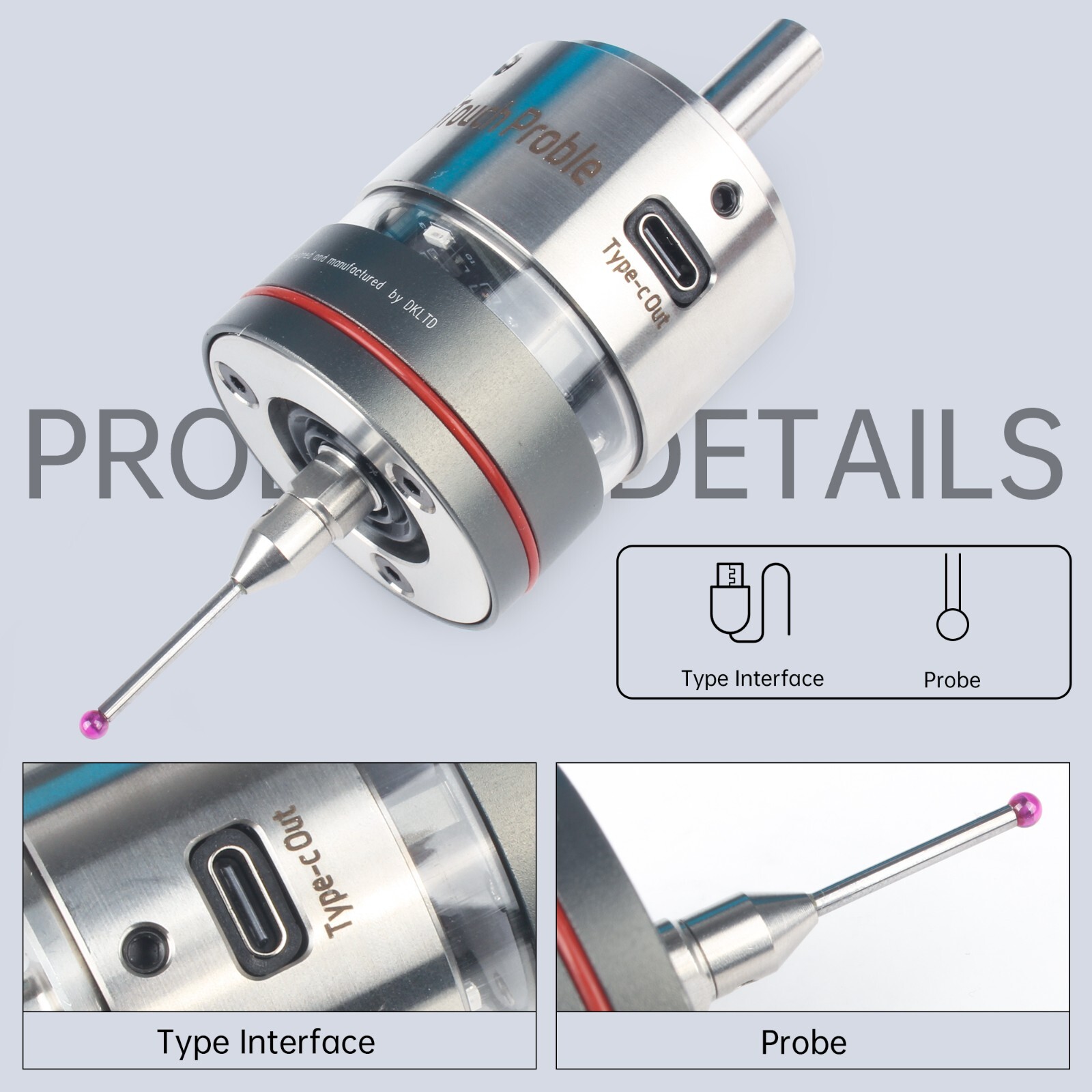 Professional 3D Touch Probe, 0.001mmAccuracy CNC Milling Machine 3D Trigger Find