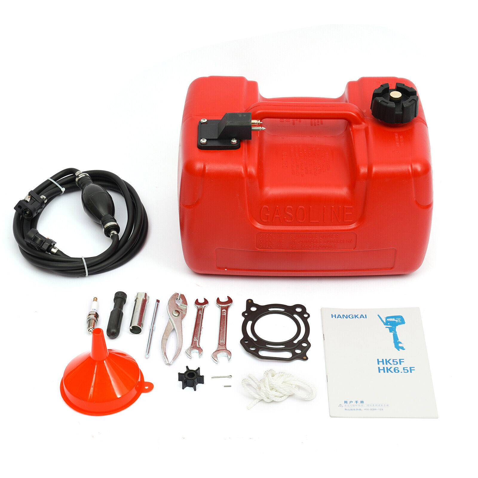 7.5HP HANGKAI Outboard Motor 2-4 Stroke Fishing Boat Engine Water/ Air Cooling