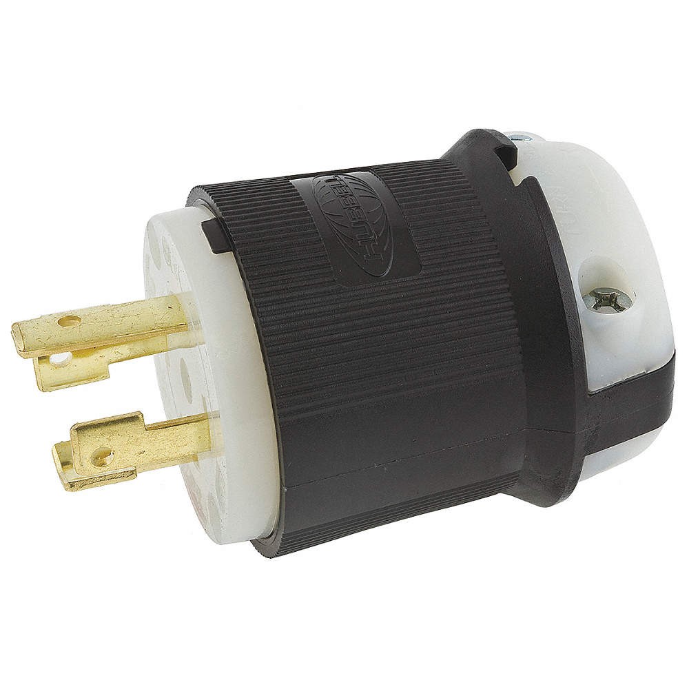 HUBBELL HBL2731 LckPlg,Strt;30 A;Blk; White,Nylon,4Blds 6A659