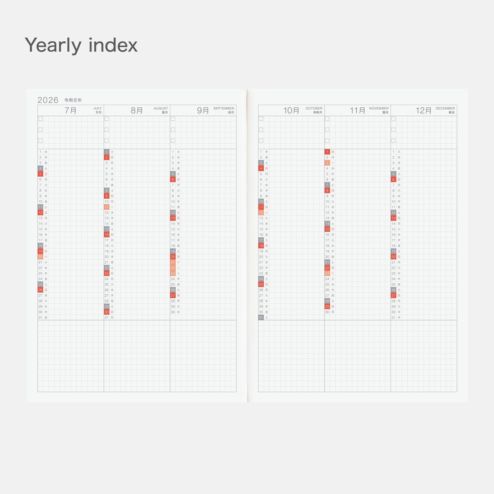 Hobonichi Techo 2026 Cousin Book A5 Japanese Daily Weekly Jan Mon Start Planner