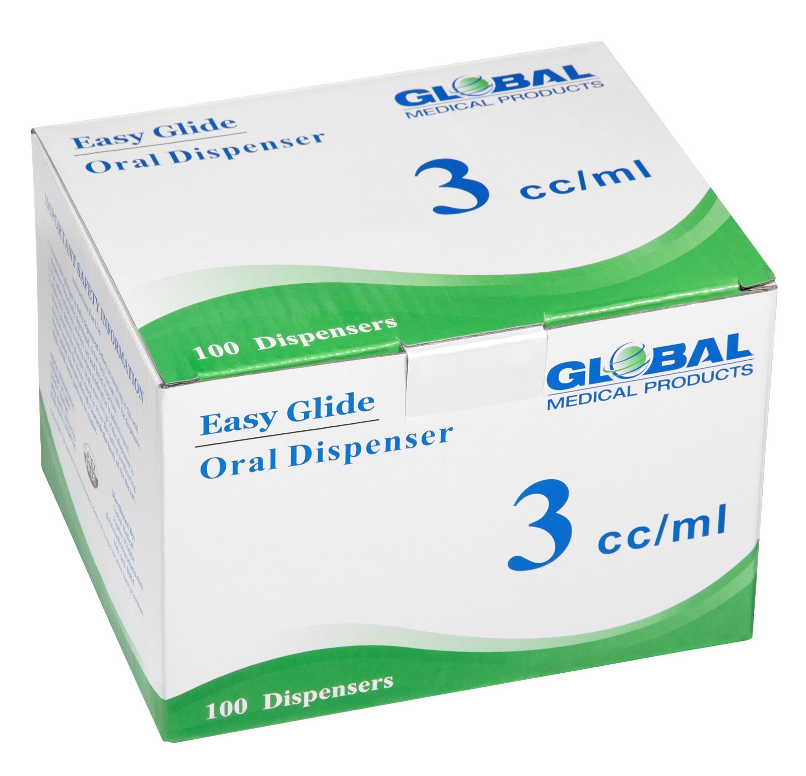 Global Medical Products – 3cc ORAL Syringe – QTY 100 – Sterile – NO TIP CAPS