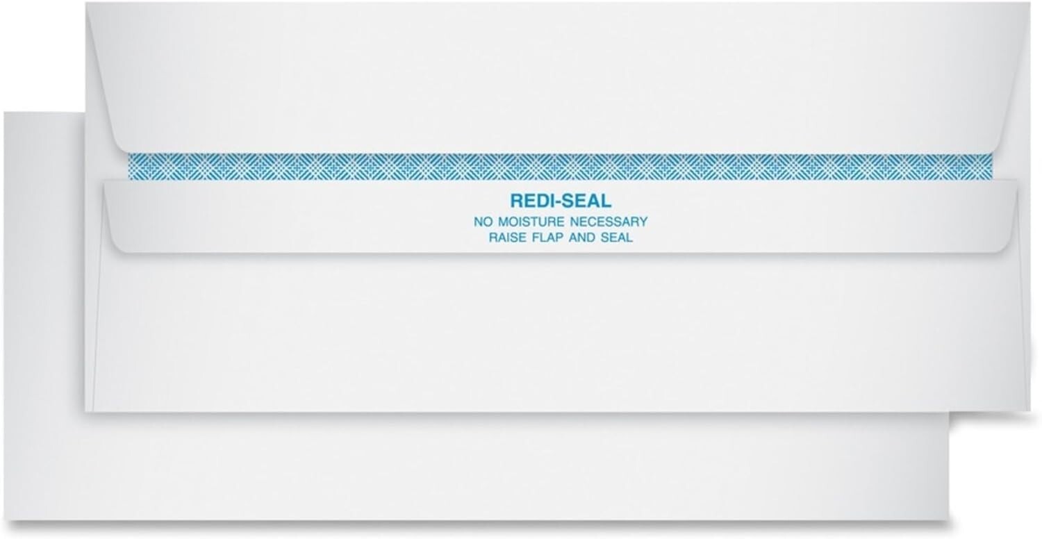 Self-Seal Business Envelopes, 4.125 x 9.5, Redi-Seal Convenience, 5 Count