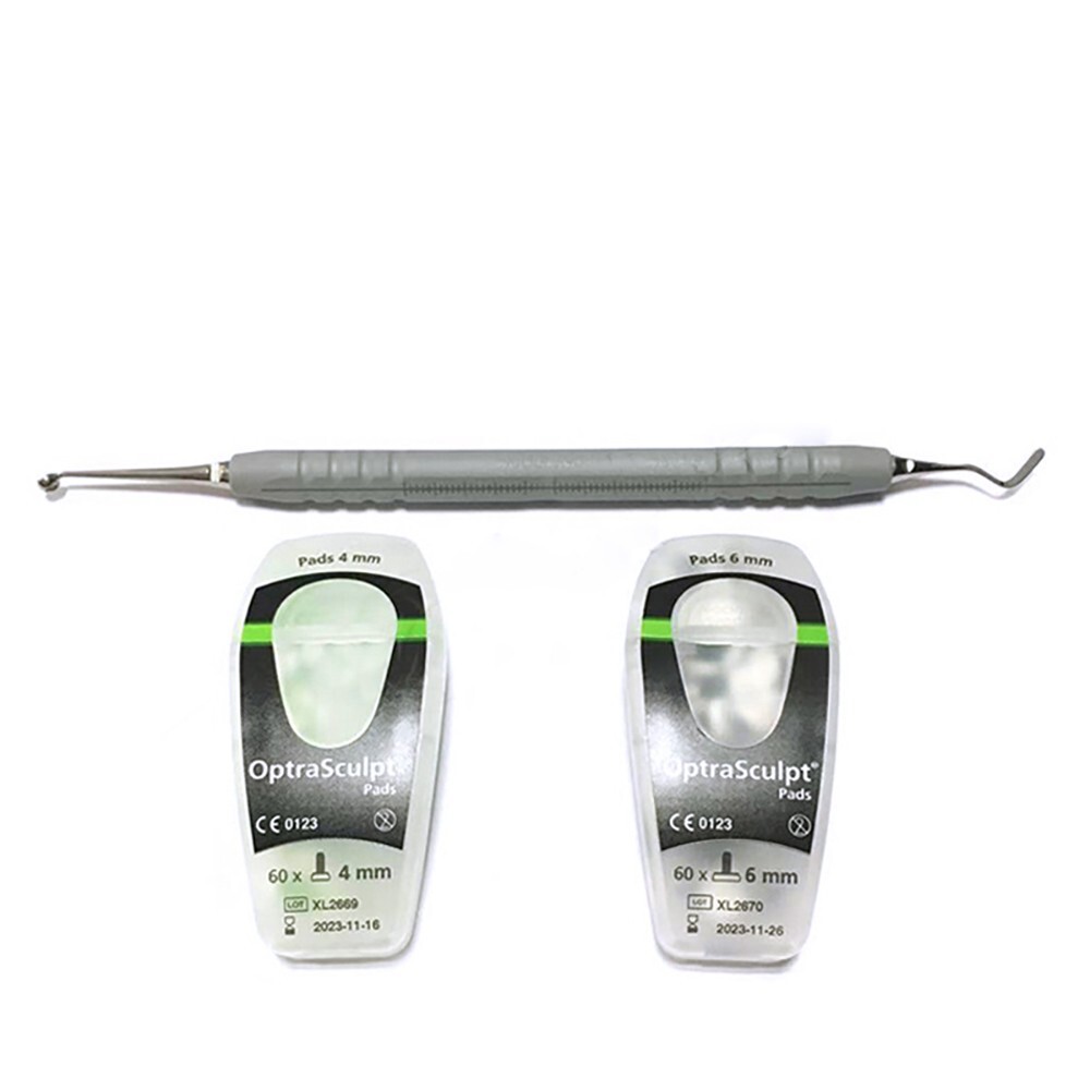 Dental OptraSculpt Foam Pads Kit Veneer Composite Resin Filling Spatula Handle