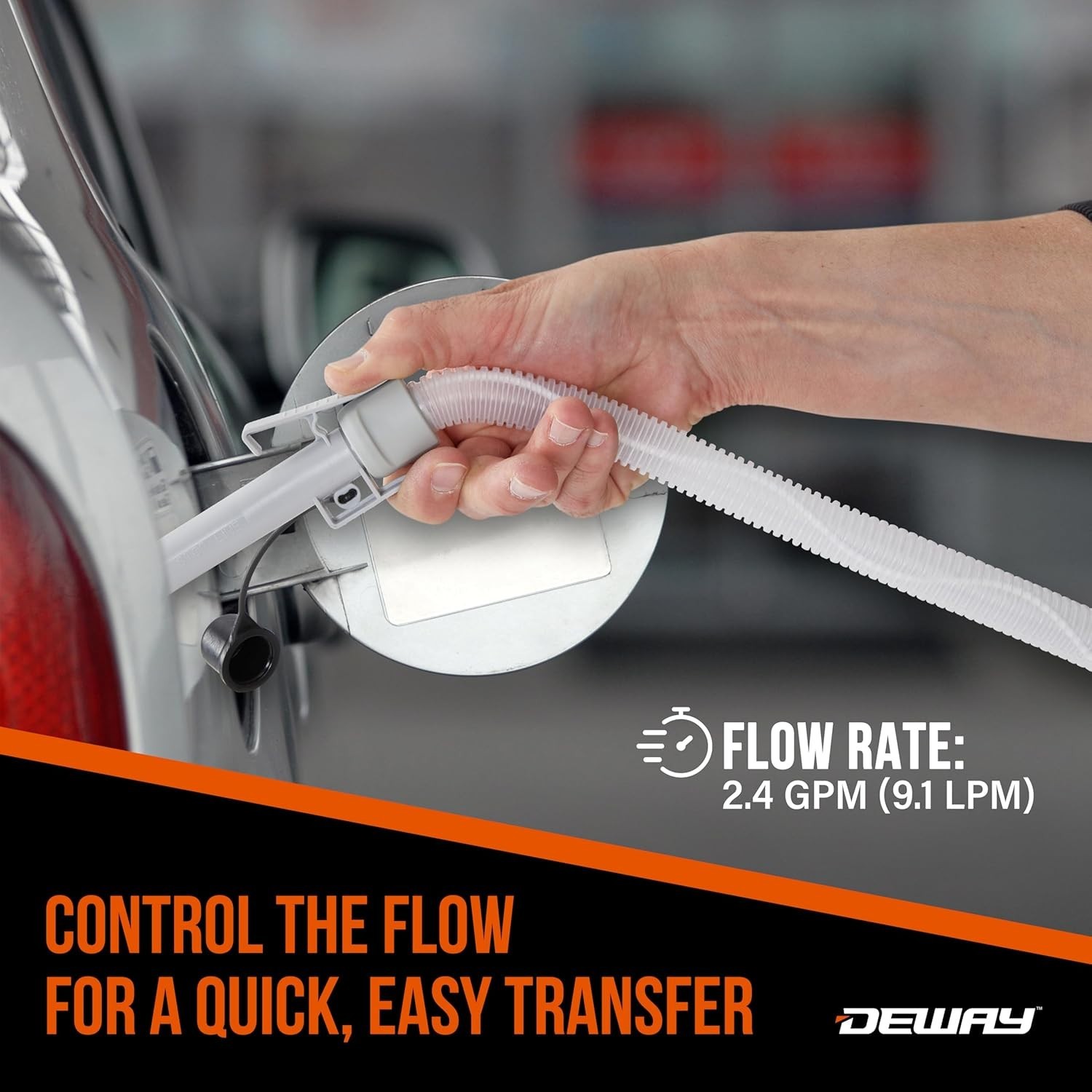 Fuel Transfer Pump for Gas Can with Precision Auto-Shutoff Nozzle | Fast 2.4G…