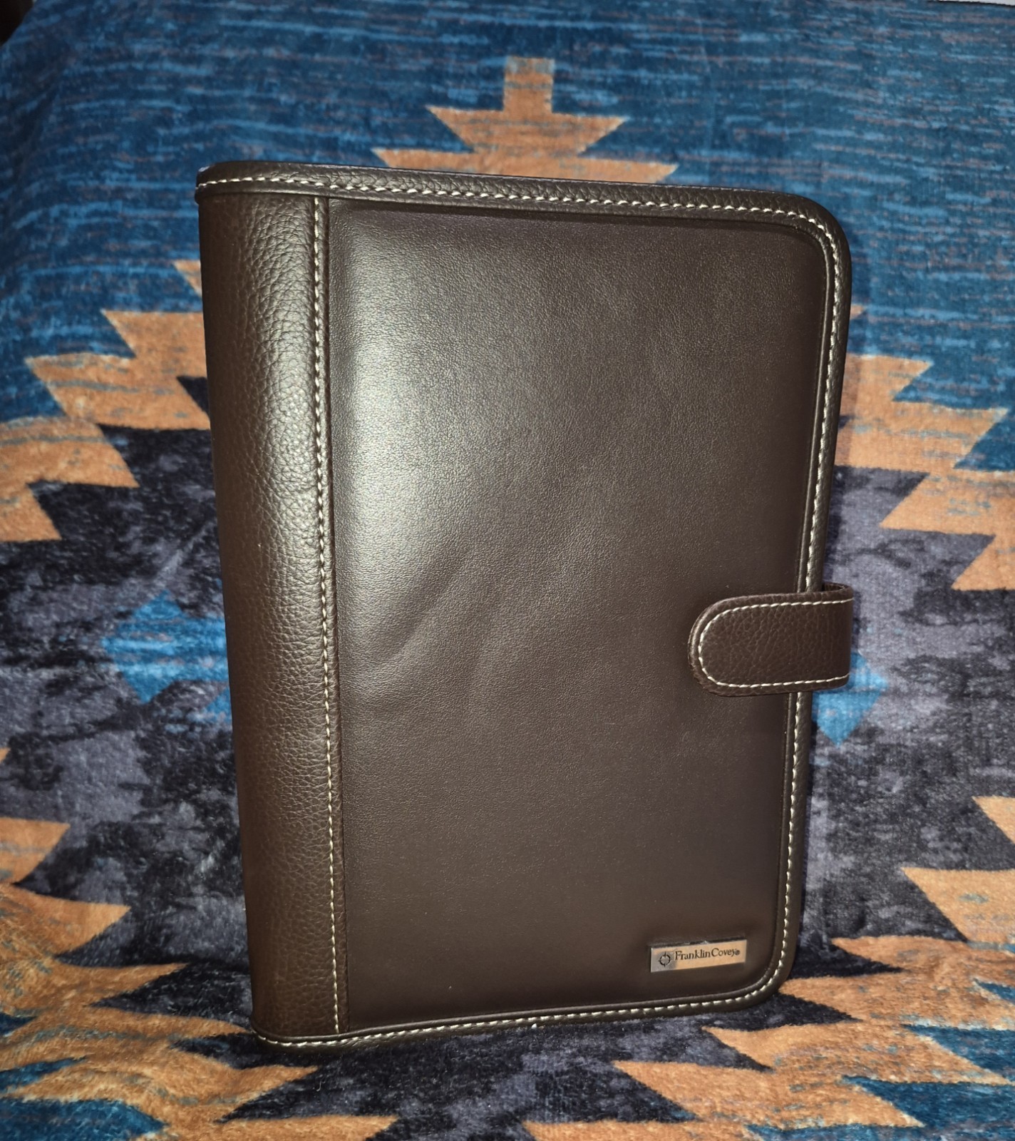 🔥New! Franklin Covey Chocolate Synthetic Leather Organizer Planner 7″ x 9″