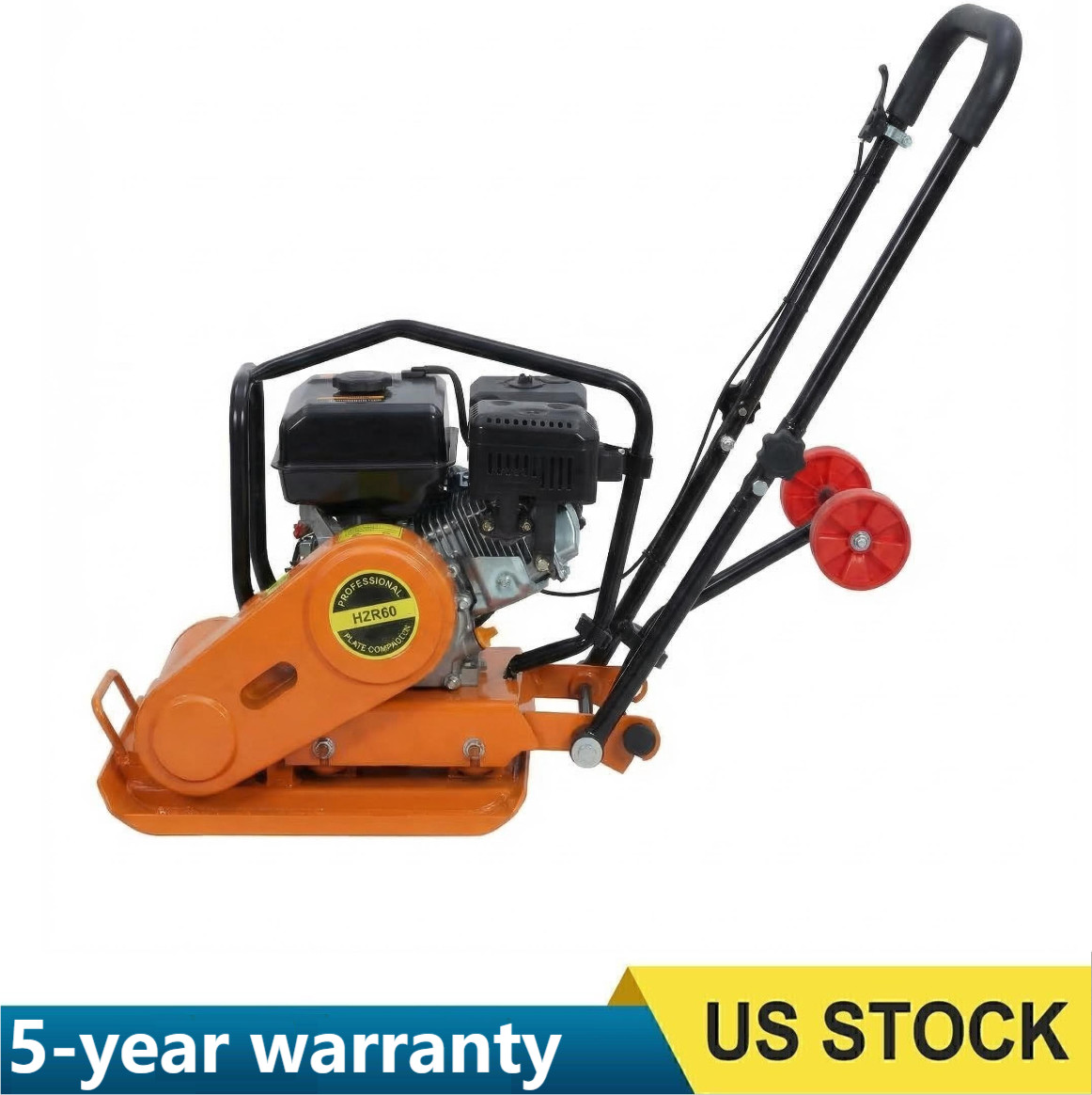 7HP Plate Compactor 4200Lbs Force 5600 VPM for Soil & Gravel Heavy Duty