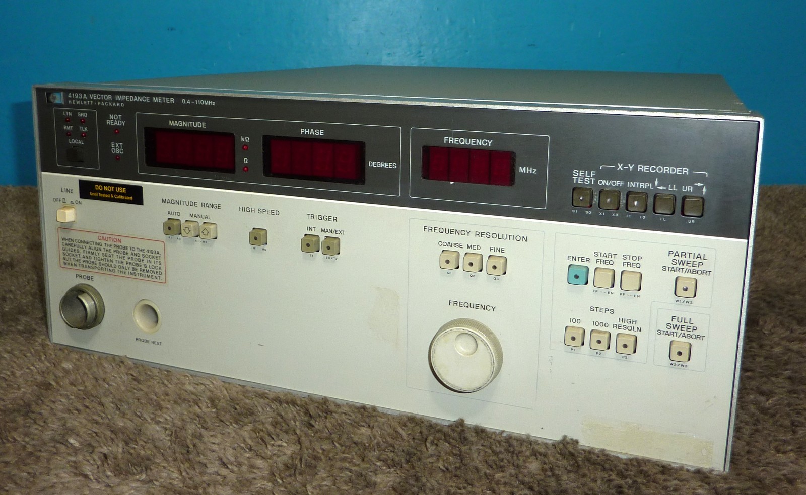HP Hewlett Packard 4193A Vector Impedance Meter As-Is Parts Only