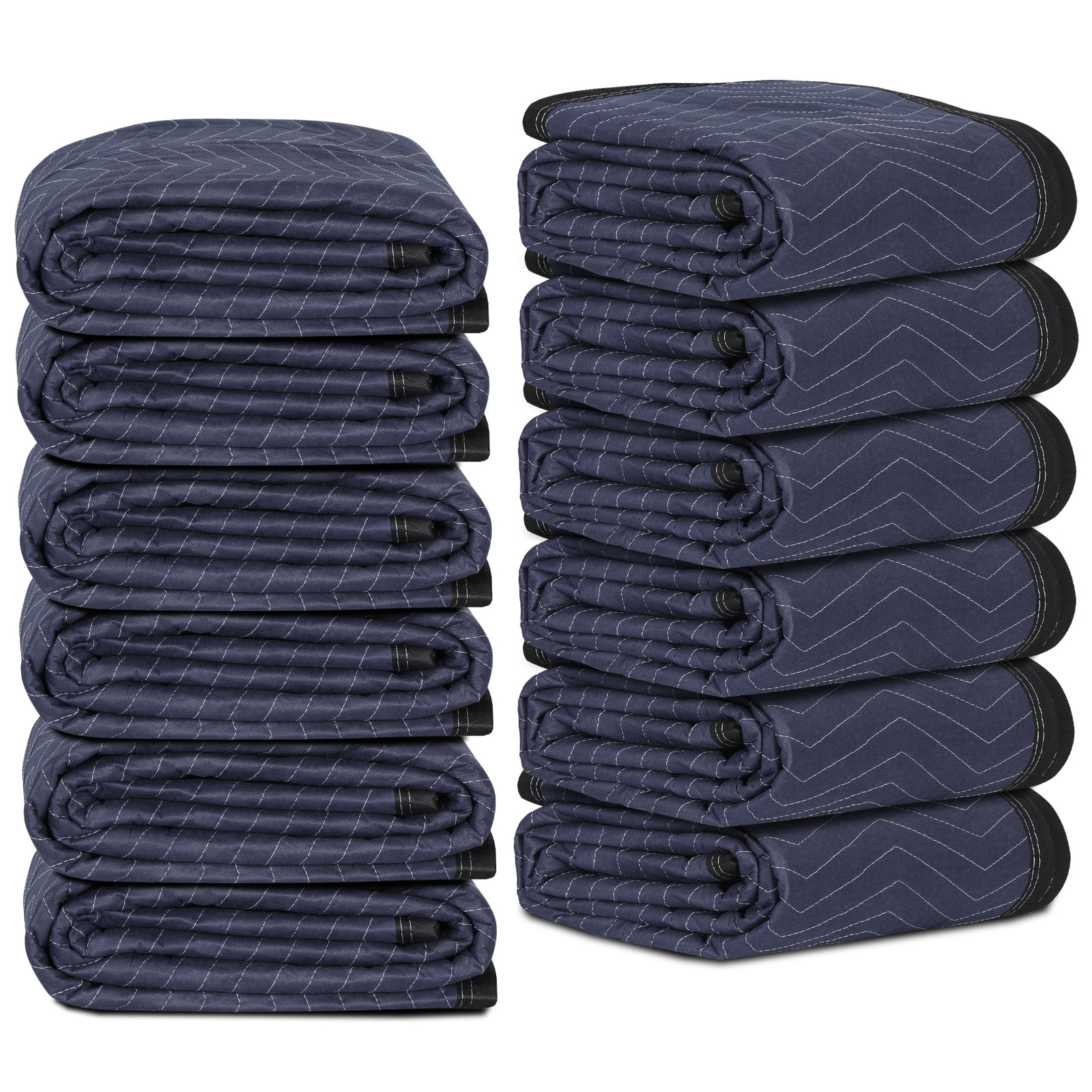 Moving Blankets 80″x72″ Furniture Protective 12 Pack Shipping Packing Pads Blue