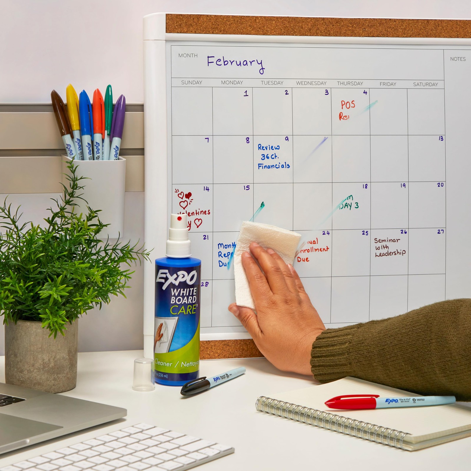 EXPO Dry Erase Whiteboard Cleaning Spray, 8oz – Calendar, 8 Ounce, Blue
