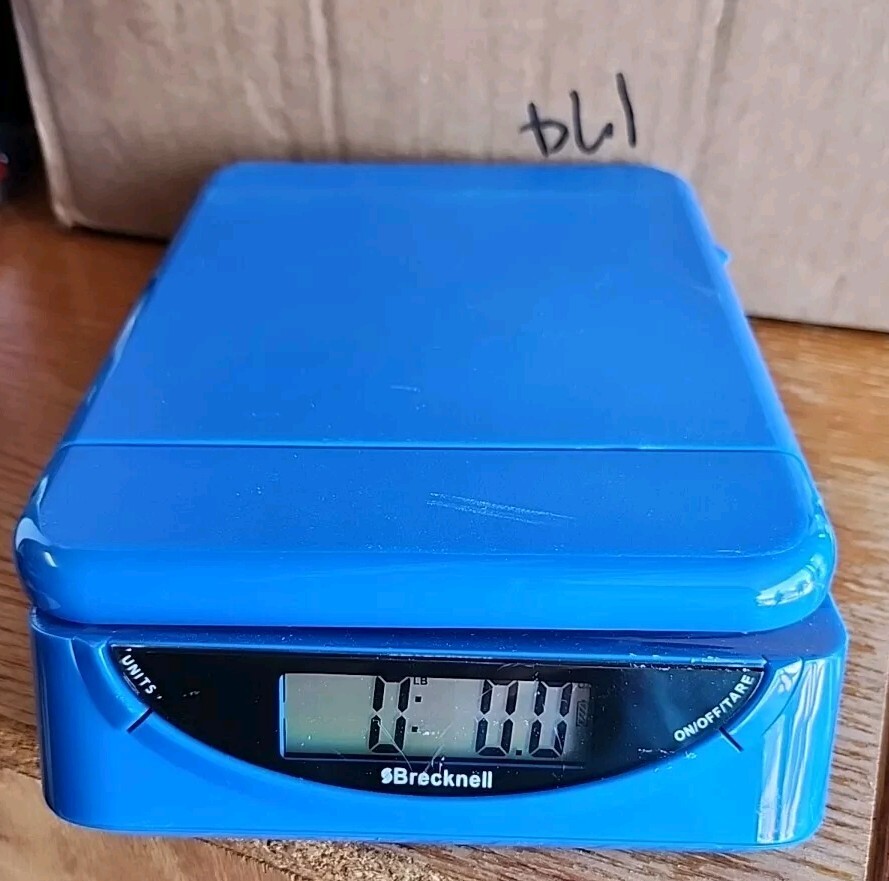 Brecknell PS25 Electronic Portable Postal Parcel Scale 25 lb x 0.2 oz, Blue