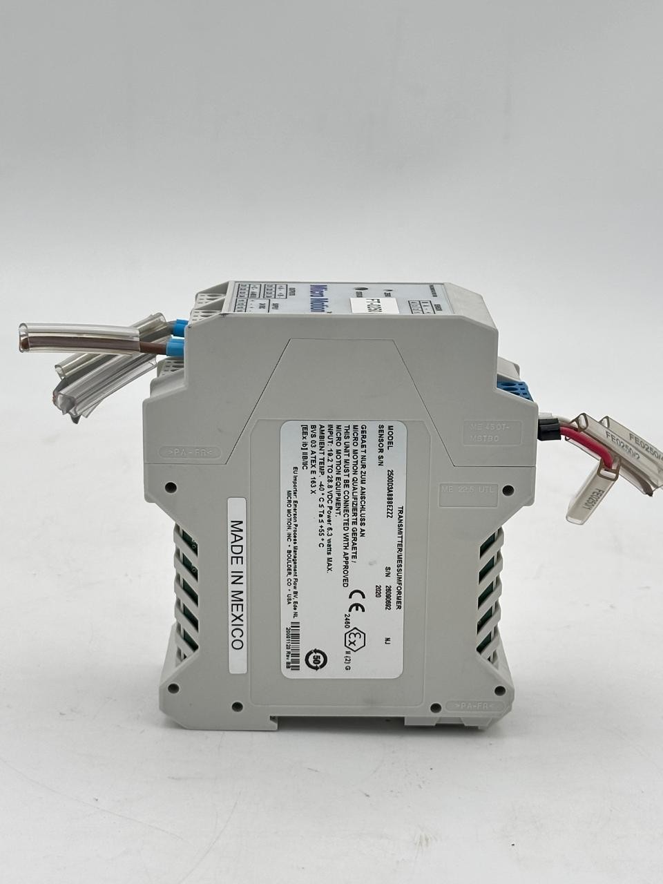 EMERSON MICRO MOTION TRANSMITTER MODEL 2500D3ABBBEZZZ PN : 20000742 REV BB