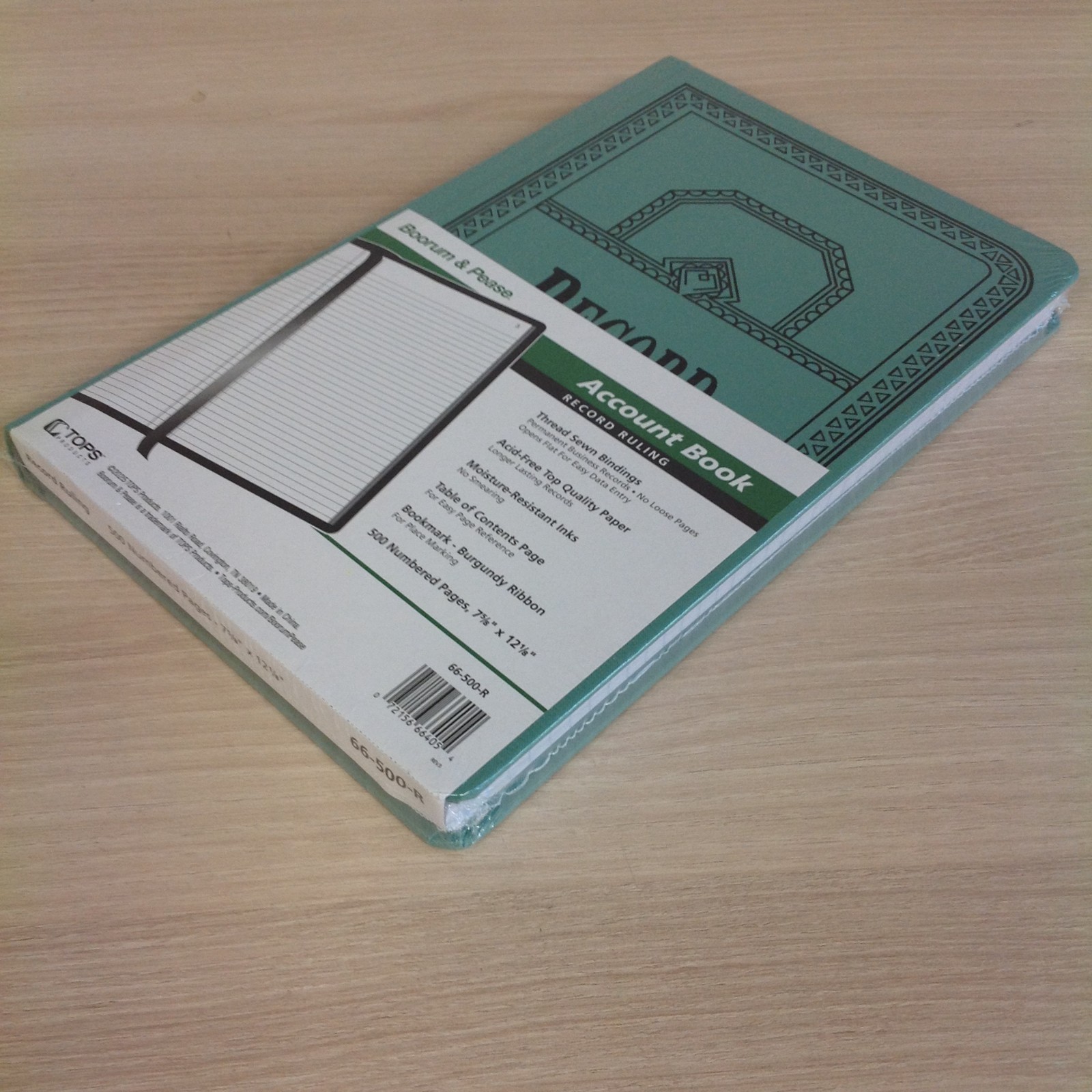 Boorum & Pease 66500R Account Record Book Record Rule 500 Pgs 12 1/8 x 7 5/8 NEW