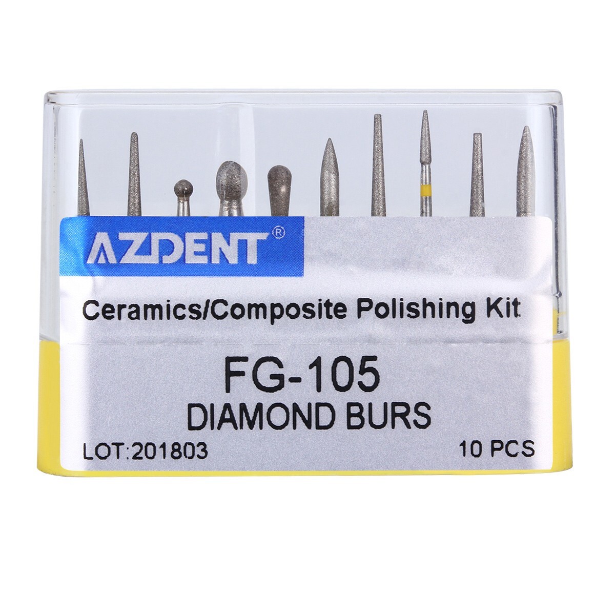 AZDENT Dental FG Diamond Burs Fit High Speed Handpiece Composite Polishing