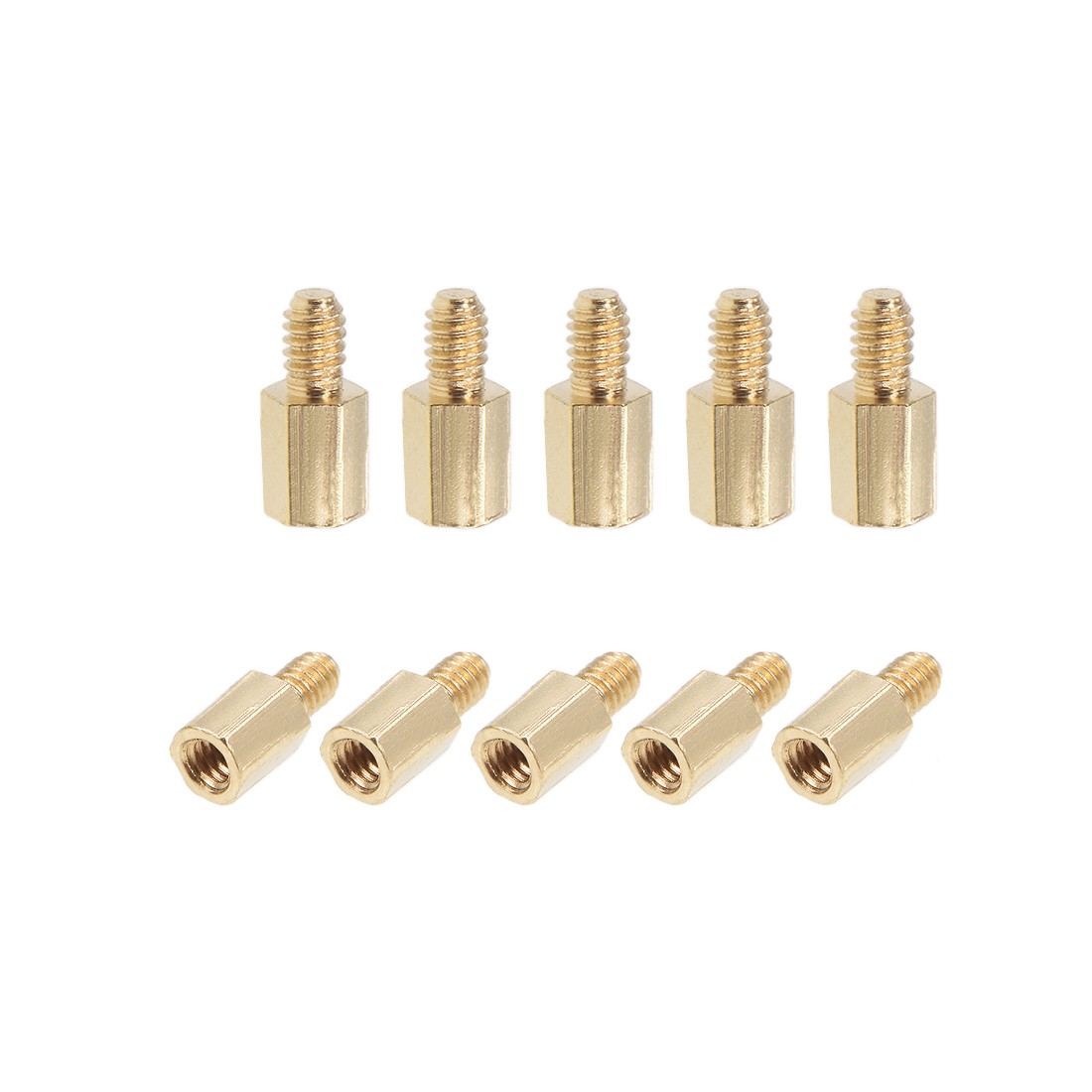 M2 x 4 mm + 3 mm Male to Female Hex Brass Spacer Standoff 50pc