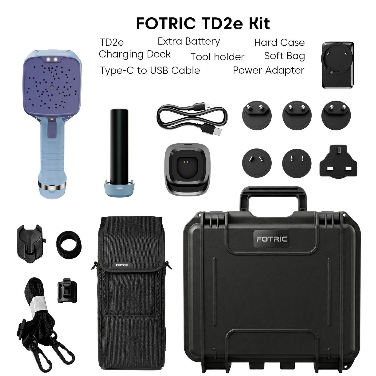 FOTRIC 32GB TD2e Kit Acoustic Imaging Camera W/ Extra Batter Gas Leak Detector