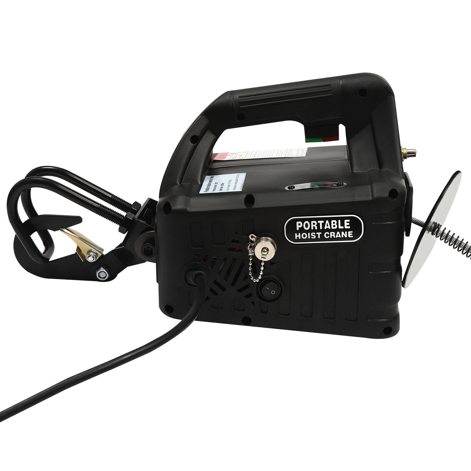 3in1 Portable Electric Hoist Winch 1100lbs Wired/Wireless Remote Control 25ft