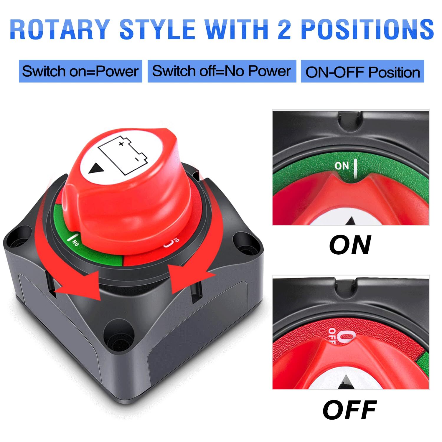 Battery Disconnect Switch Cut/Shut Off 275-1250Amp Marine Boat RV Camper 12V-48V