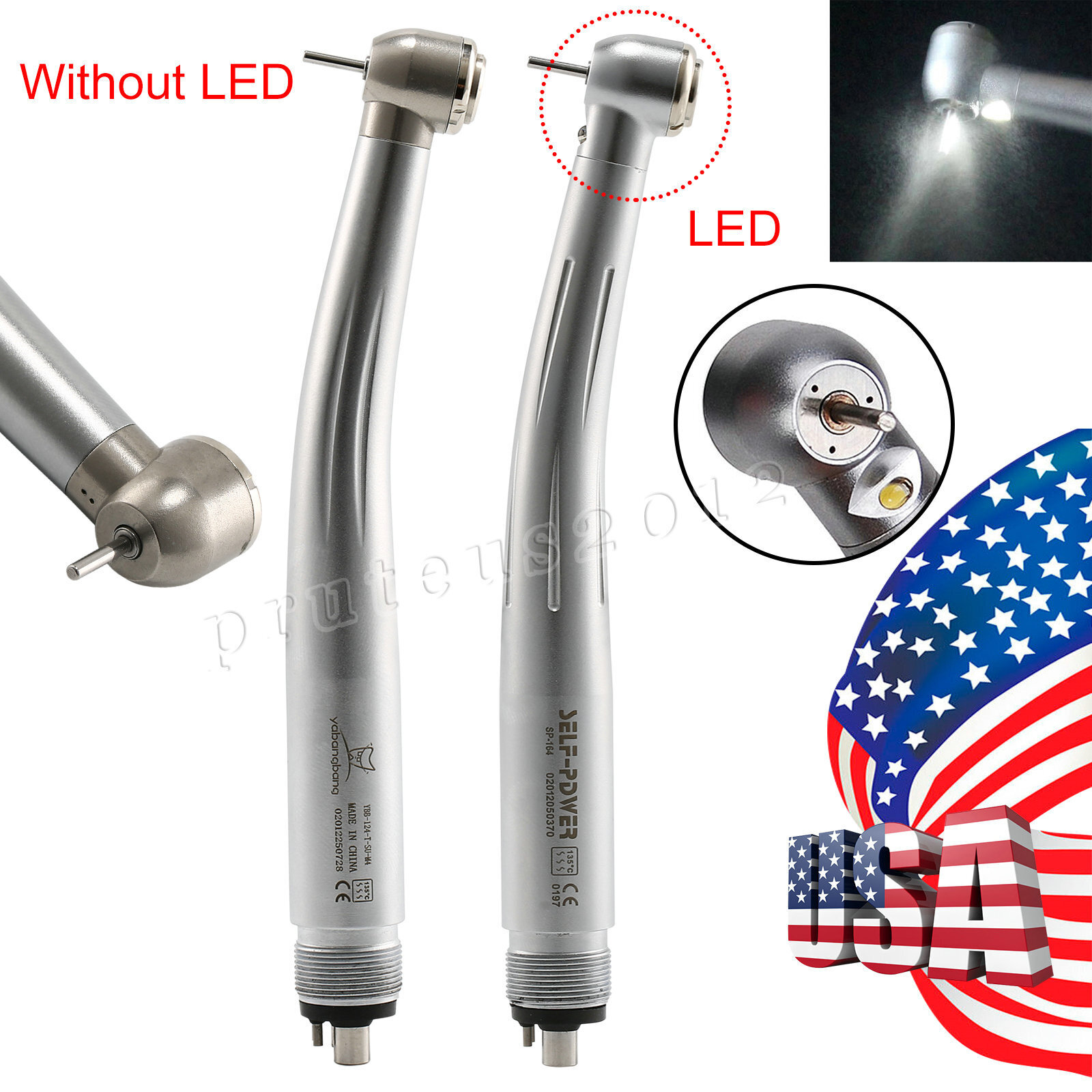 1-10 Yabangbang Dental (LED E-generator) High Speed Handpiece 4/2 Hole NSK Style