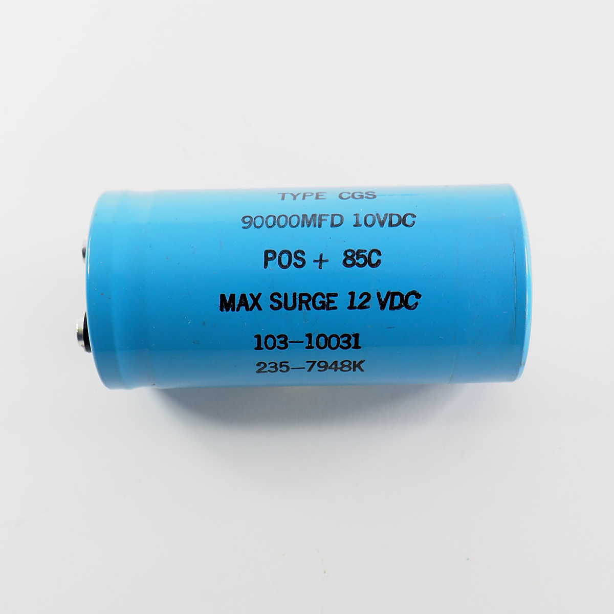 Mallory Type CGS 90000MFD 10VDC Aluminum Electrolytic Capacitor