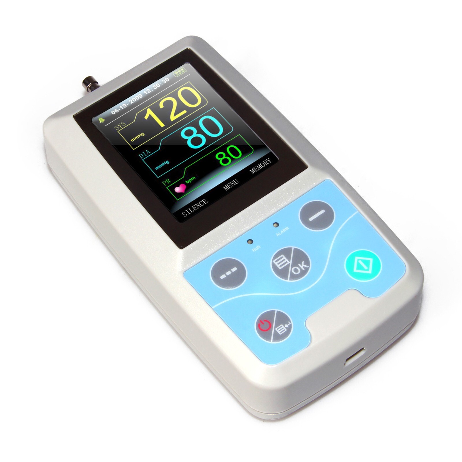 24-Hr Ambulatory Blood Pressure & SPO2 Monitor ABPM Holter Recorder Machine