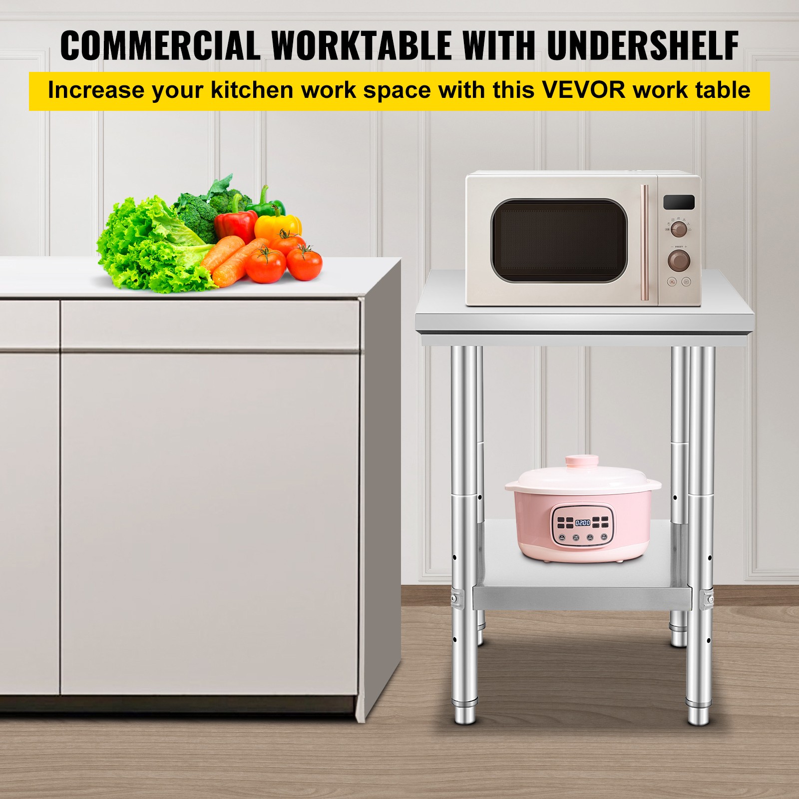 24″ x 24″ Stainless Steel Kitchen Work Table Commercial Kitchen Restaurant table
