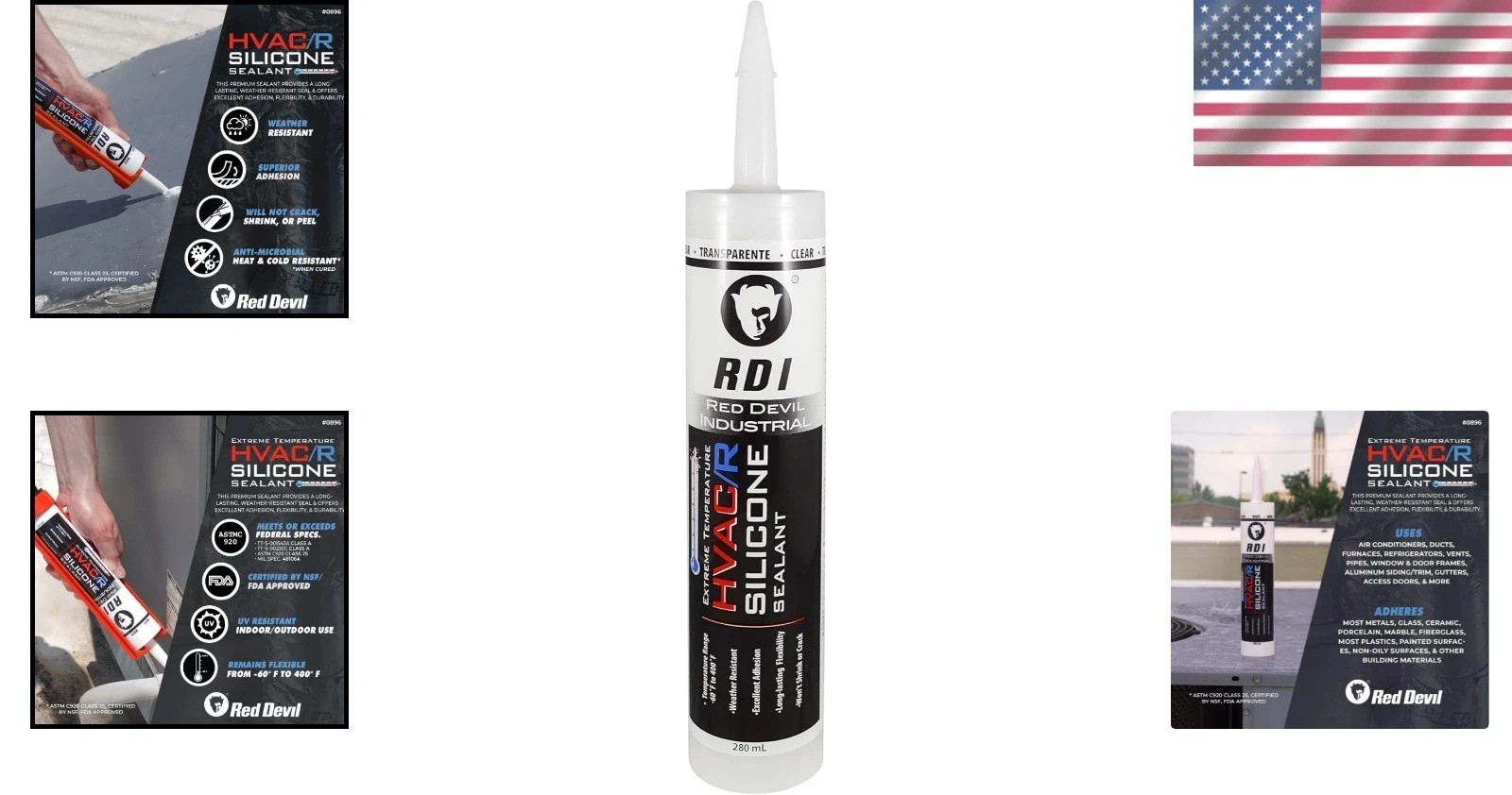 280 ml Clear Silicone Sealant – Ideal for Extreme HVAC/R Applications