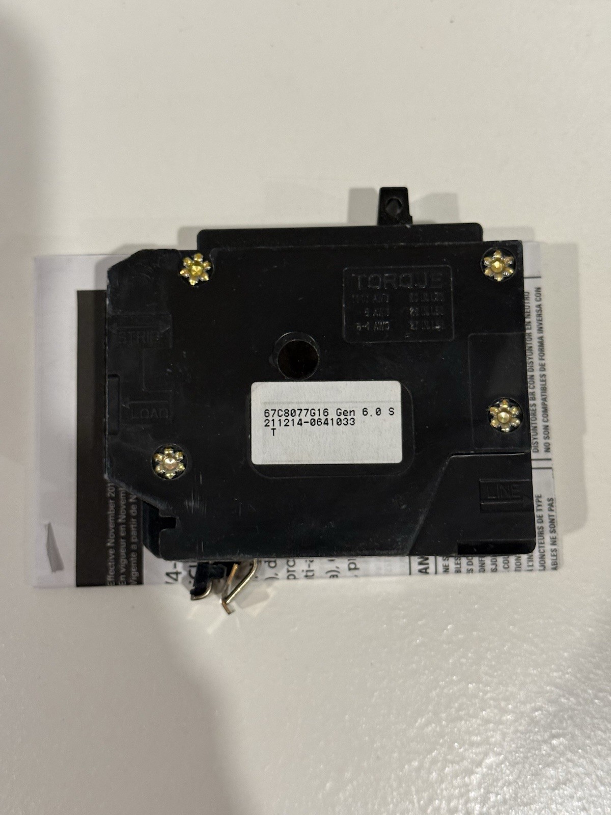 Eaton BRP120DF 120 20A 1-Pole Circuit Breaker *NOB*