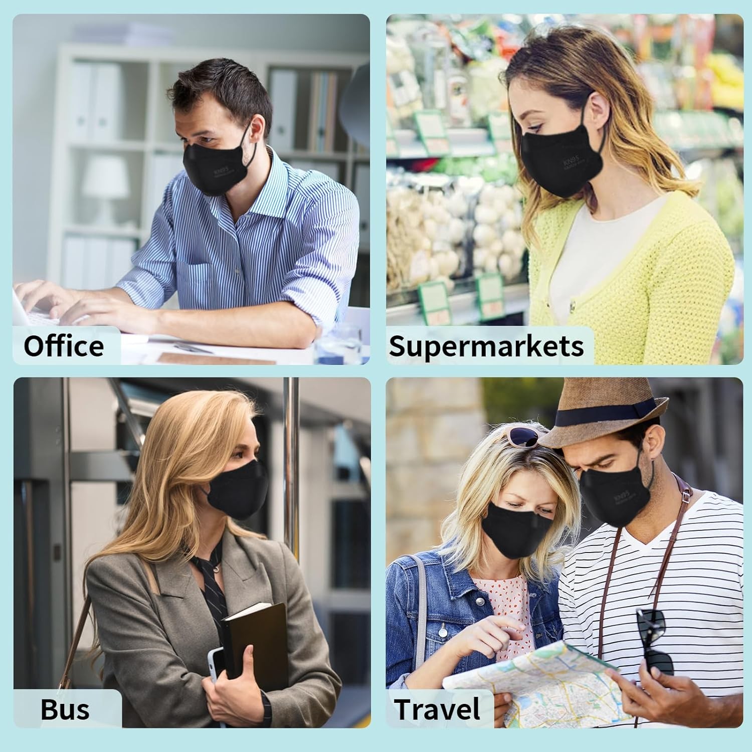 KN95 Face Masks 50 Pack Breathable Cup Dust Disposable Masks For Adult Teenager