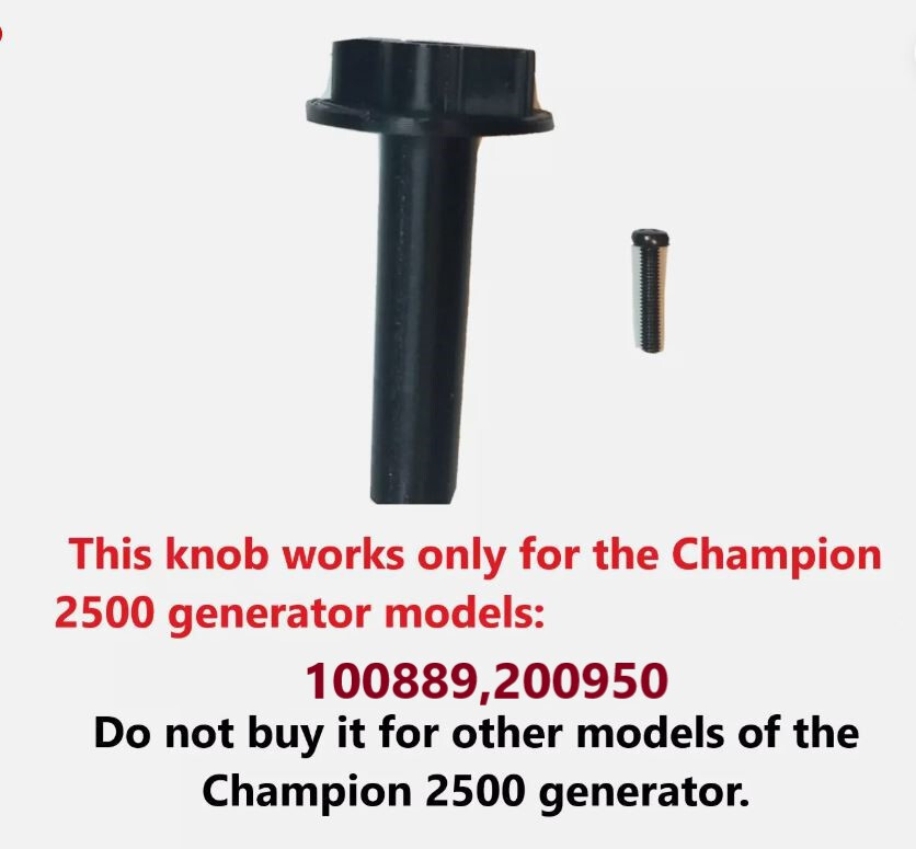 Champion inverter Generator 2500 w knob switch Run Choke 3D printed part – READ