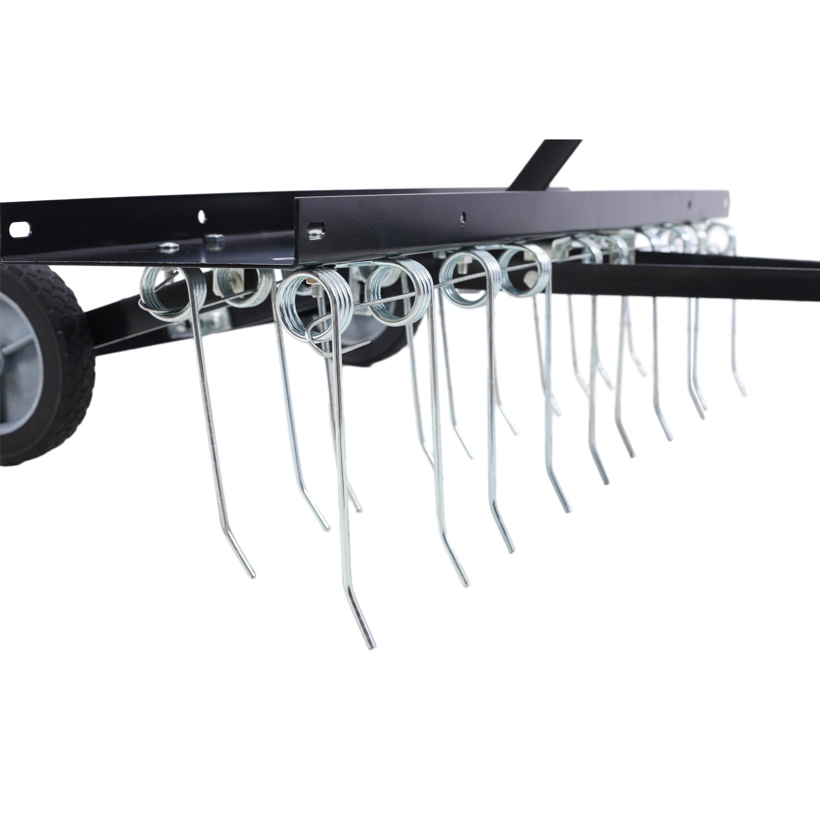 40″Dethatcher Tow Behind Lawn Rake Lawn Sweeper Height Adjustable Lawn Care Tool