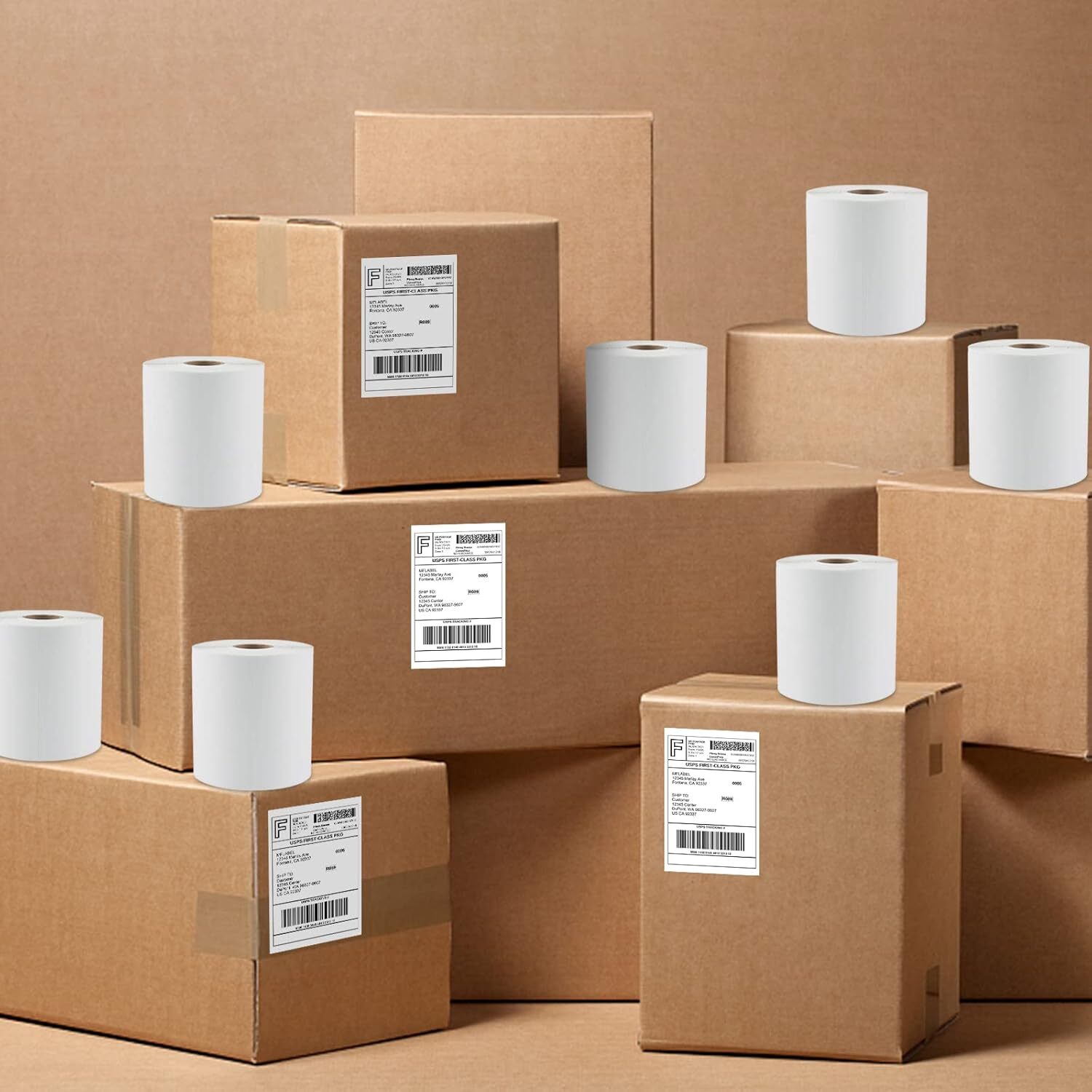 4″x6″ Direct Thermal Shipping Labels 500/450/250 Roll For Zebra Eltron Printers