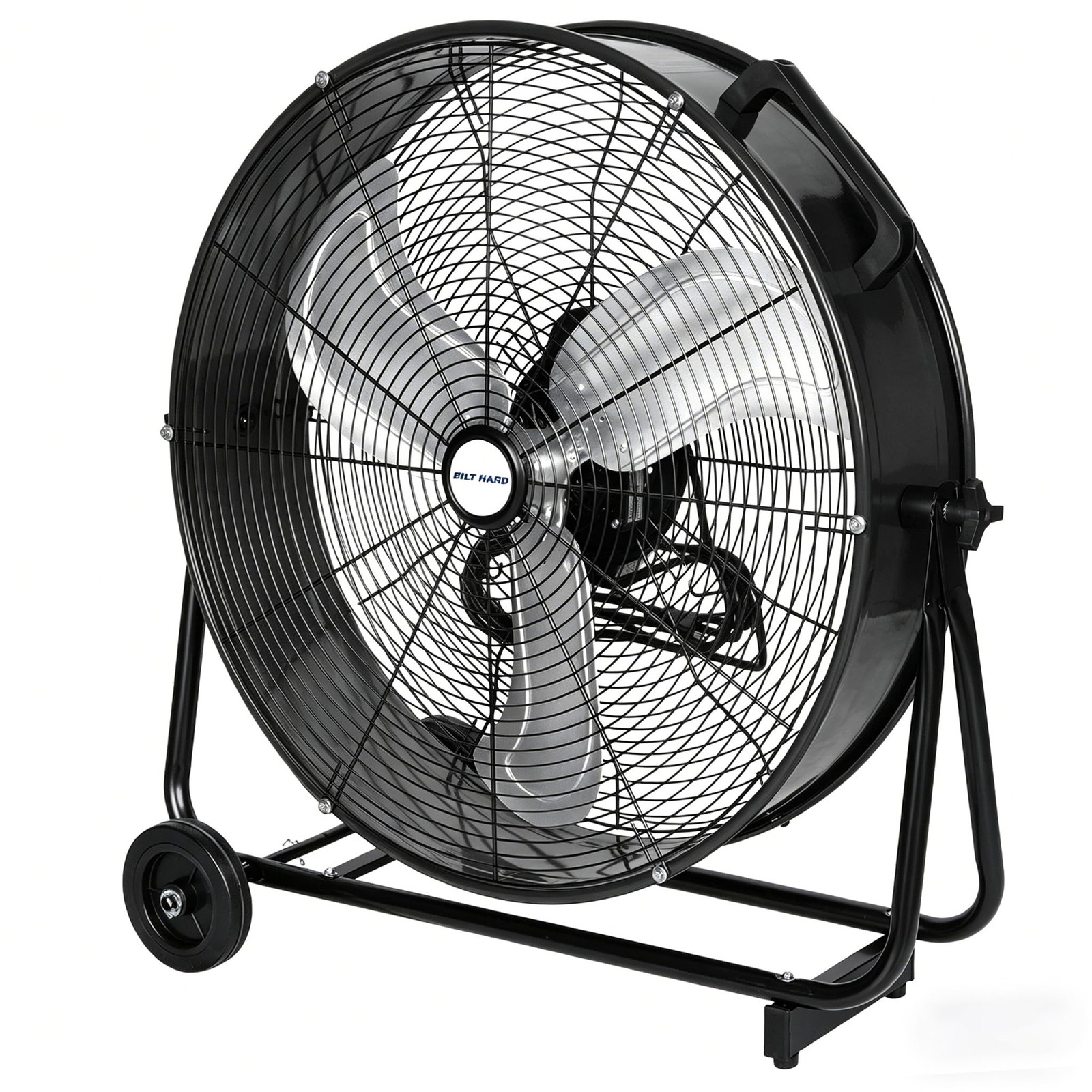 BILT HARD 24″ 8100 CFM High Velocity Industrial Drum Fan, 24 Inch, Black