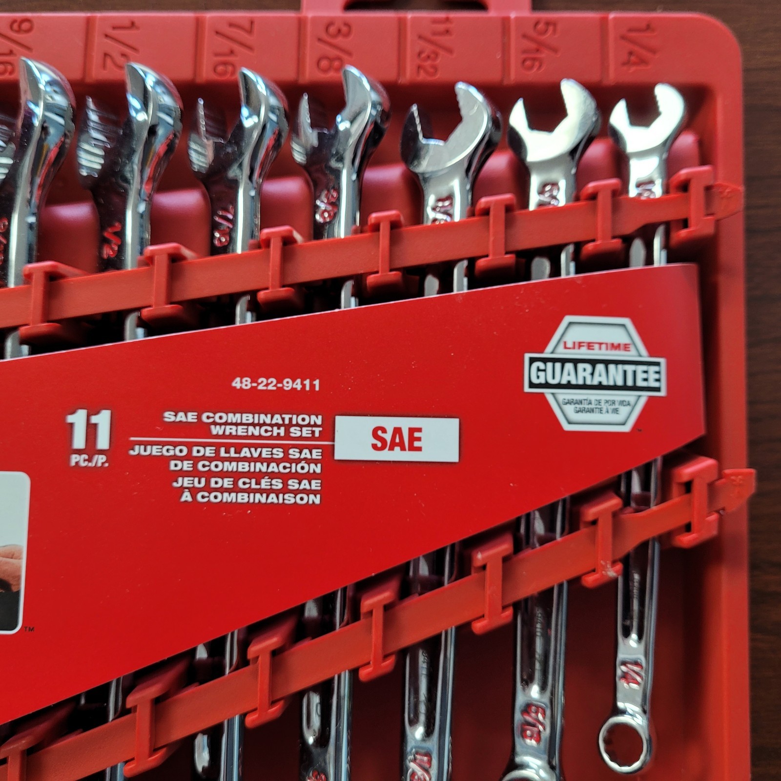 Milwaukee 48-22-9411 11-Piece SAE Combination Wrench Set MAX BITE Lifetime