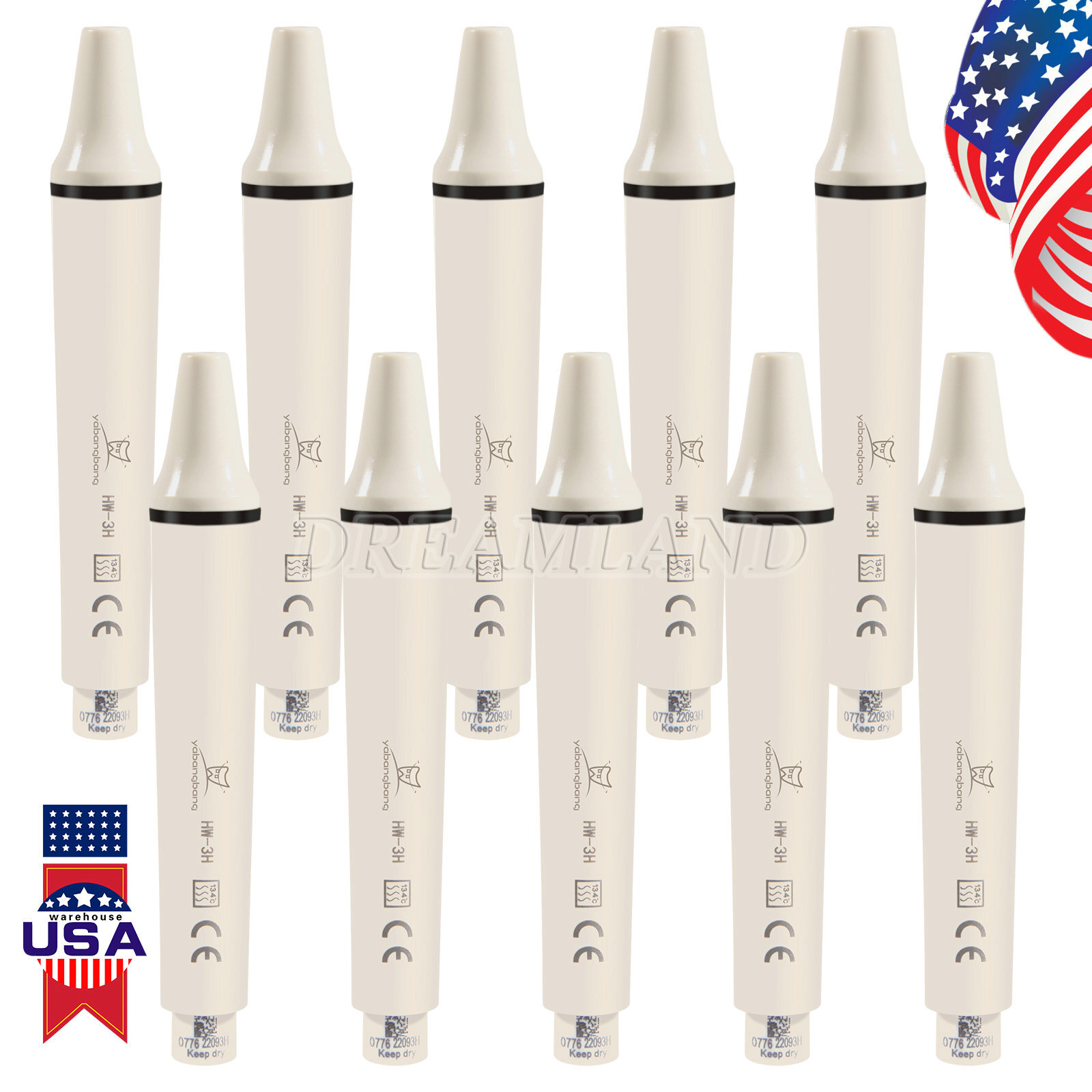 1-10pcs Dental Ultrasonic Piezo Scaler Handpiece Fit EMS Woodpeker HW-3H