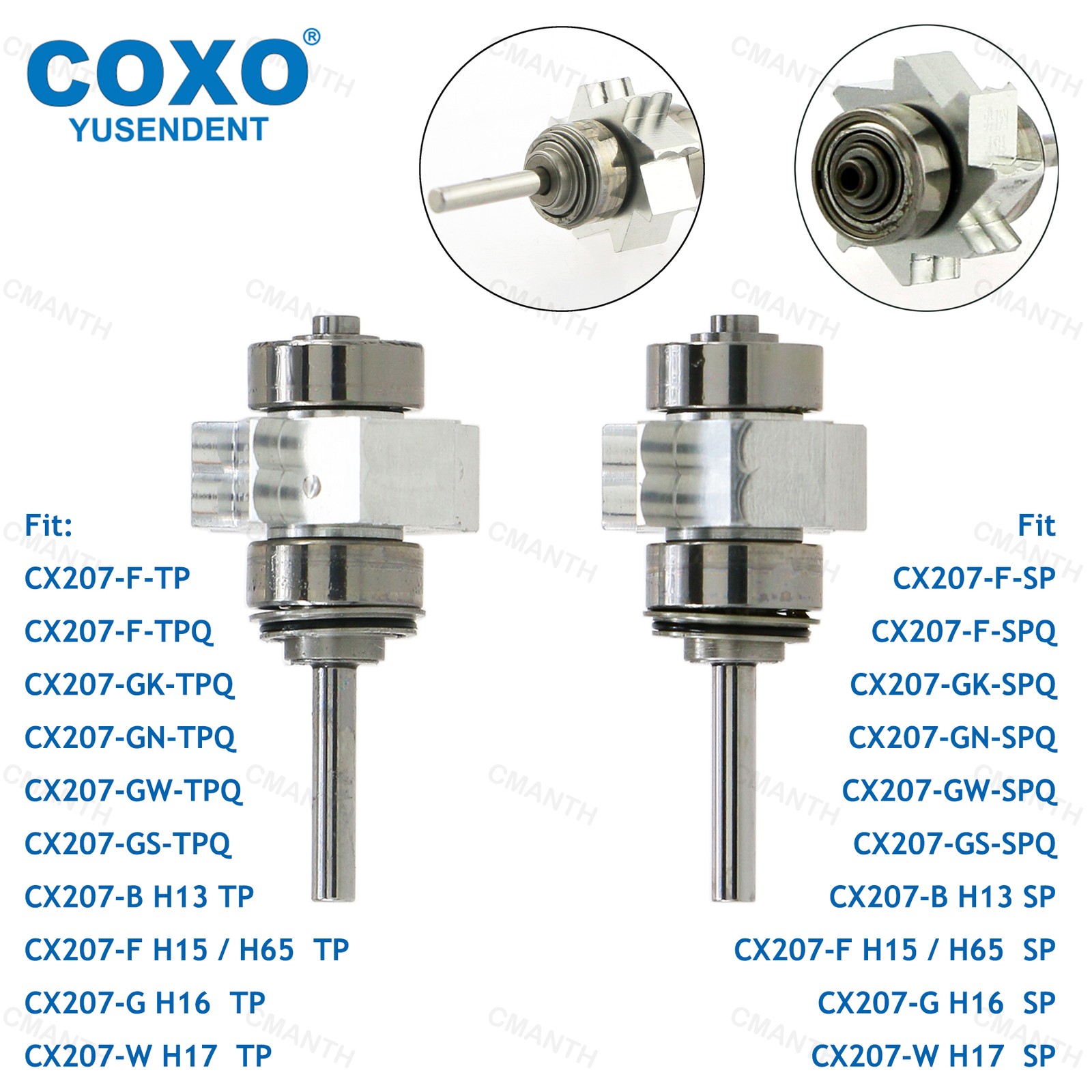 COXO Denta Fiber Optic High Speed Handpiece Air Rotor LED Coupler 6Pin Fit KAVO