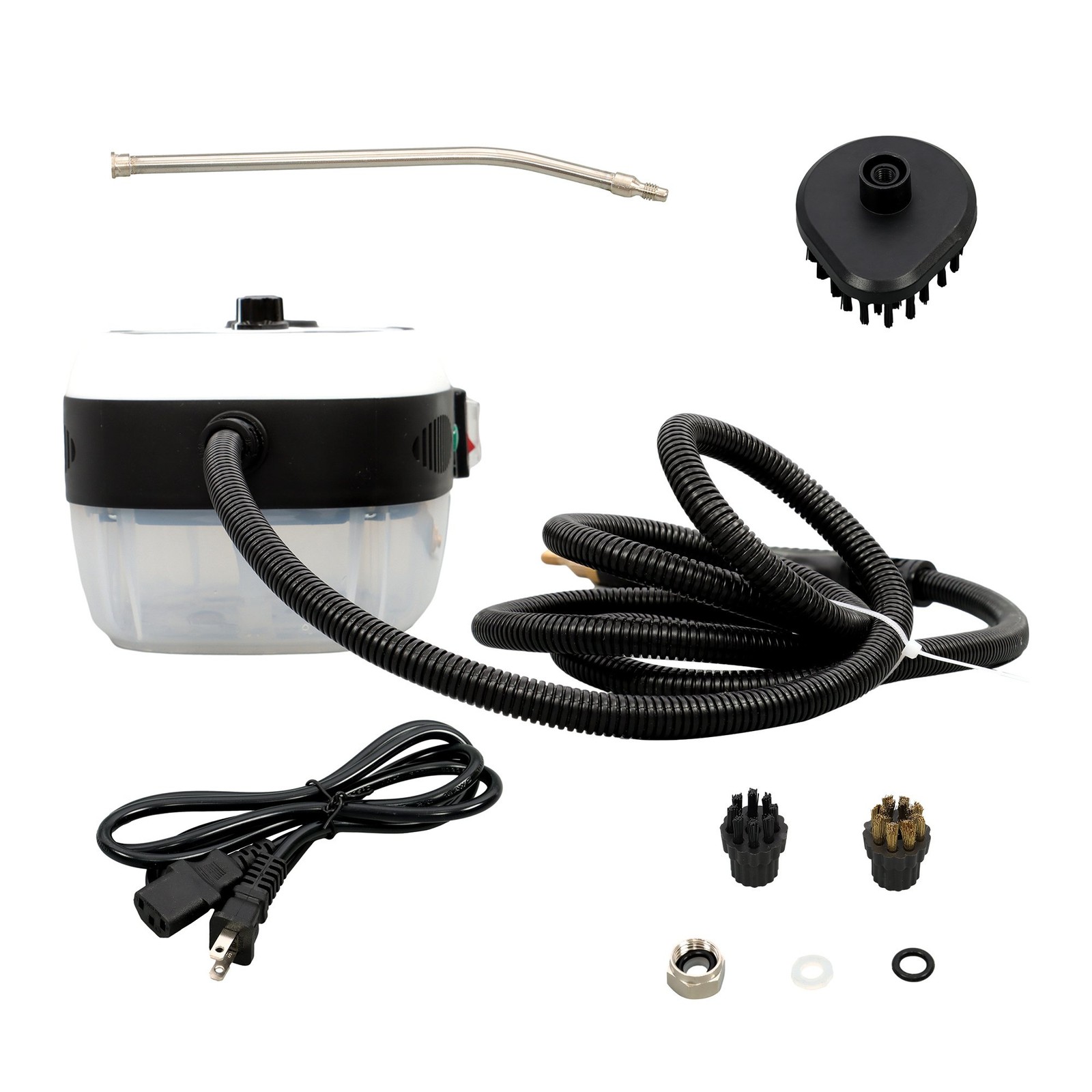 Heavy Pressure Steam Cleaner 2500W 1000ml Tank for Grill&Patio Furniture White