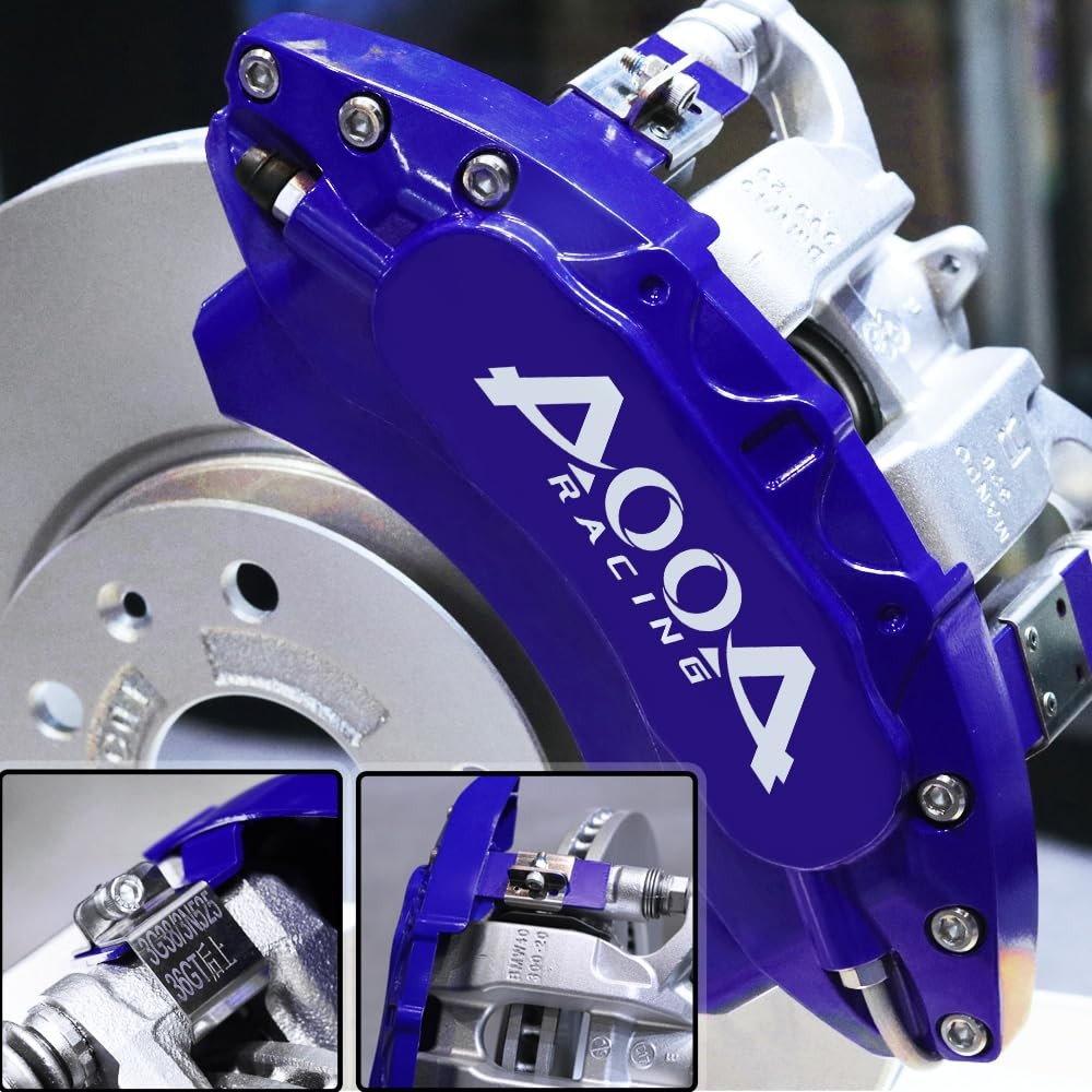 Dark Blue White Logo Brake Caliper Covers Acura TLX 2021-2025 Front Rear
