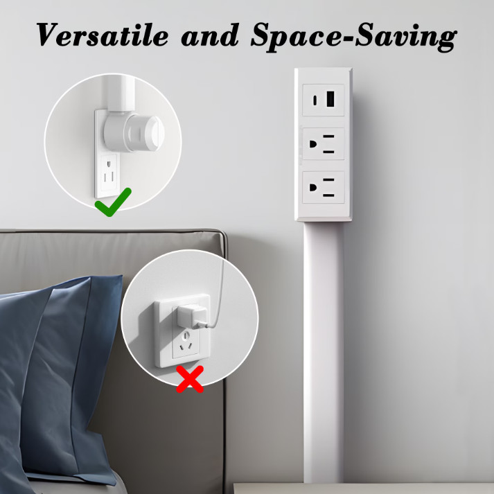 AC Outlet Extender With 2 AC Outlets + 2 USB Charging Ports Max 28″ Long
