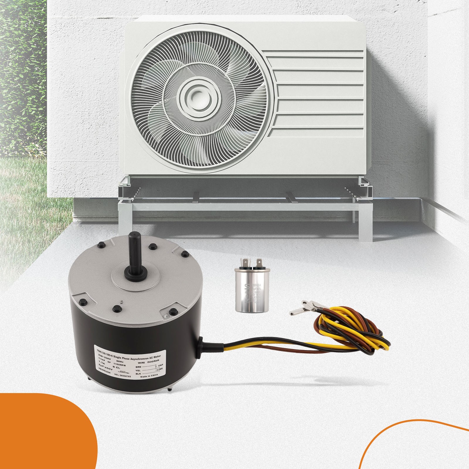 Fan Motor For Zhongshan Broad-Ocean 1/4 HP 208V-230Volt Y7S623C835L HC39GE226