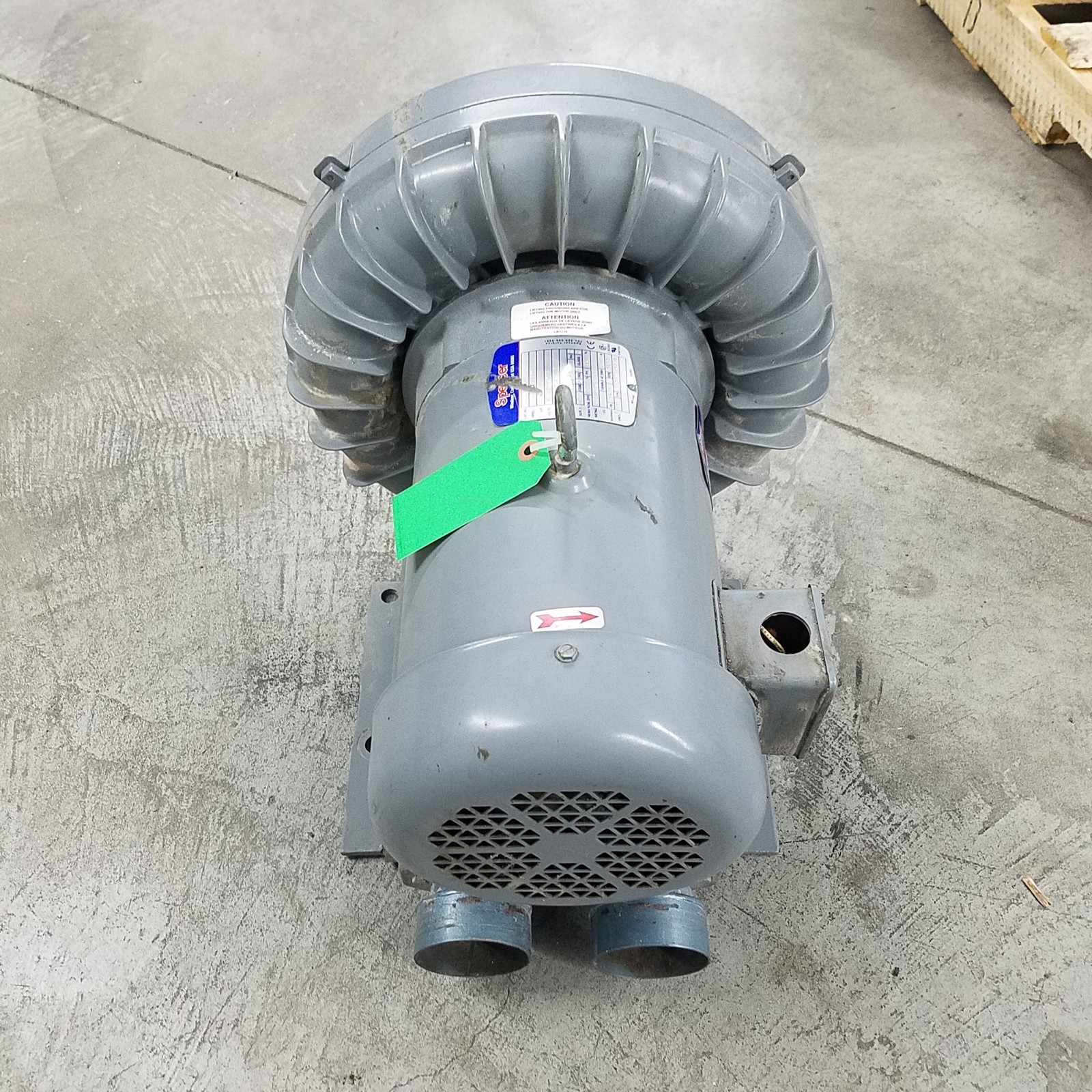 Spencer Vortex VB030B-011 Regenerative Blower, 210CFM, 4HP, 200-230/460V AC.