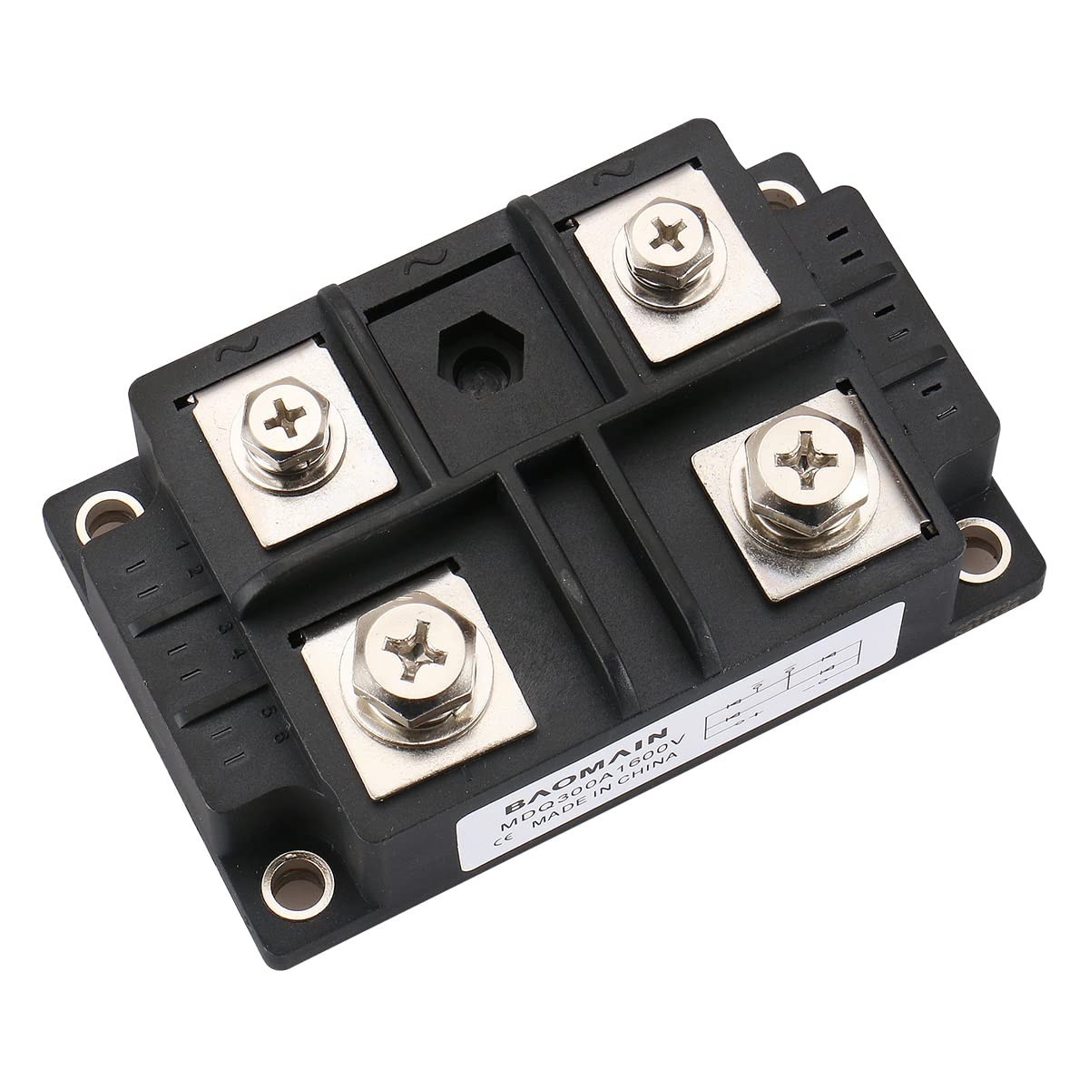 300A 1600V Bridge Rectifier Diode Module, Single Phase AC to DC, 4 Terminals, Is