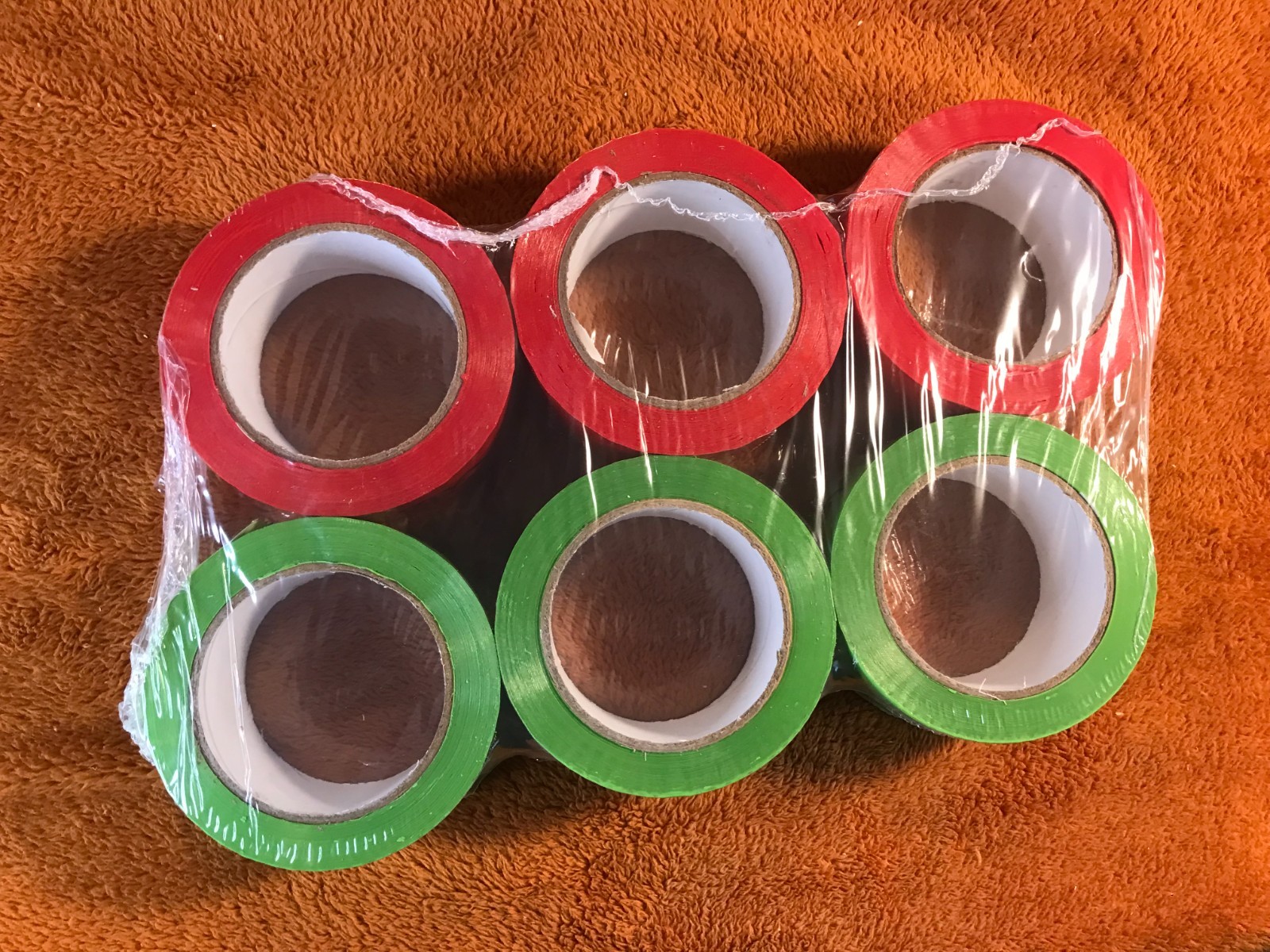 6 Rolls EBAY BRANDED Packaging Tape RED & GREEN Logo 2″ x 75 yards NEW SEALED!