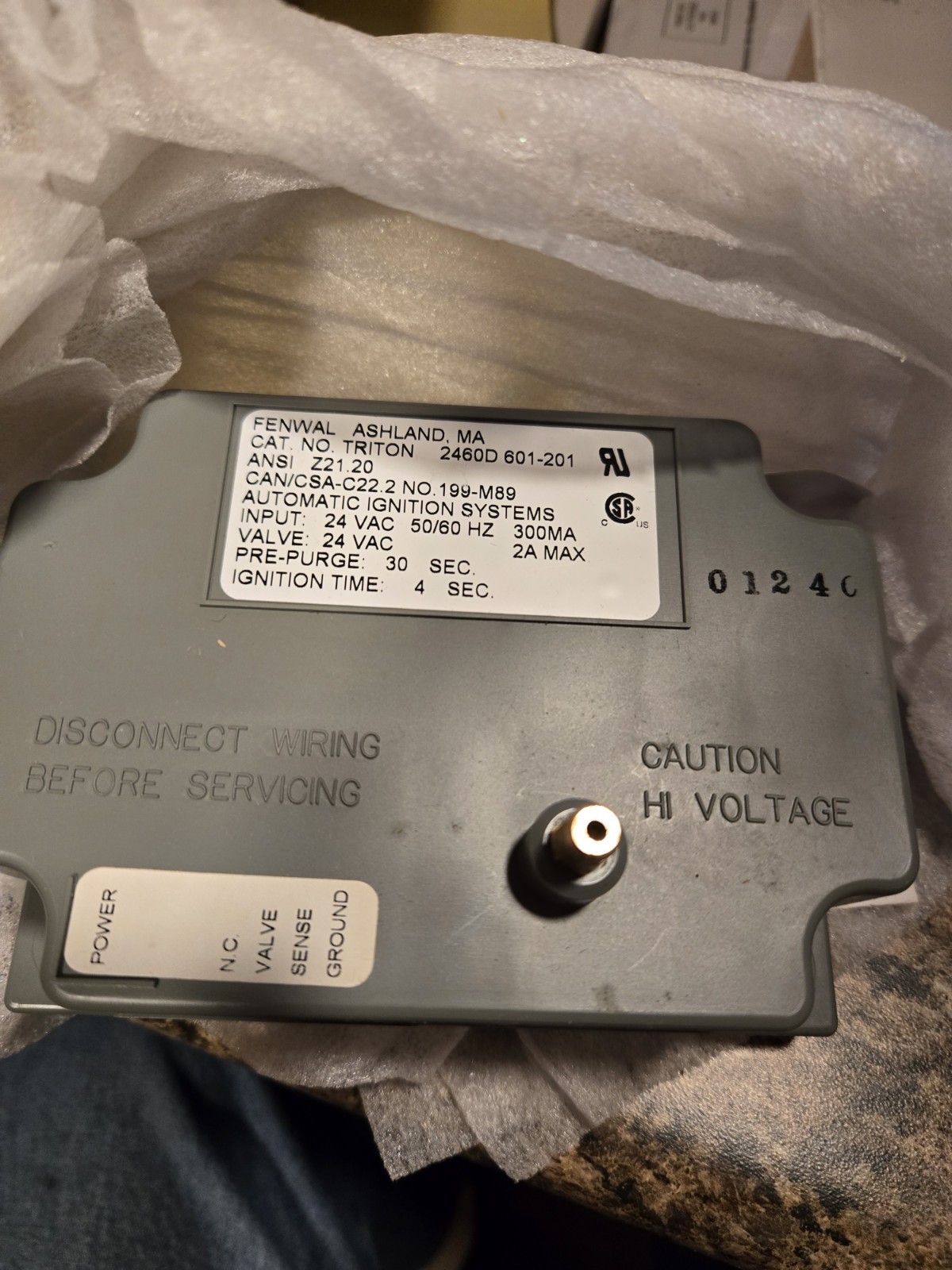 FENWAL 2460D 601-201 Direct Spark Ignition Control (511)